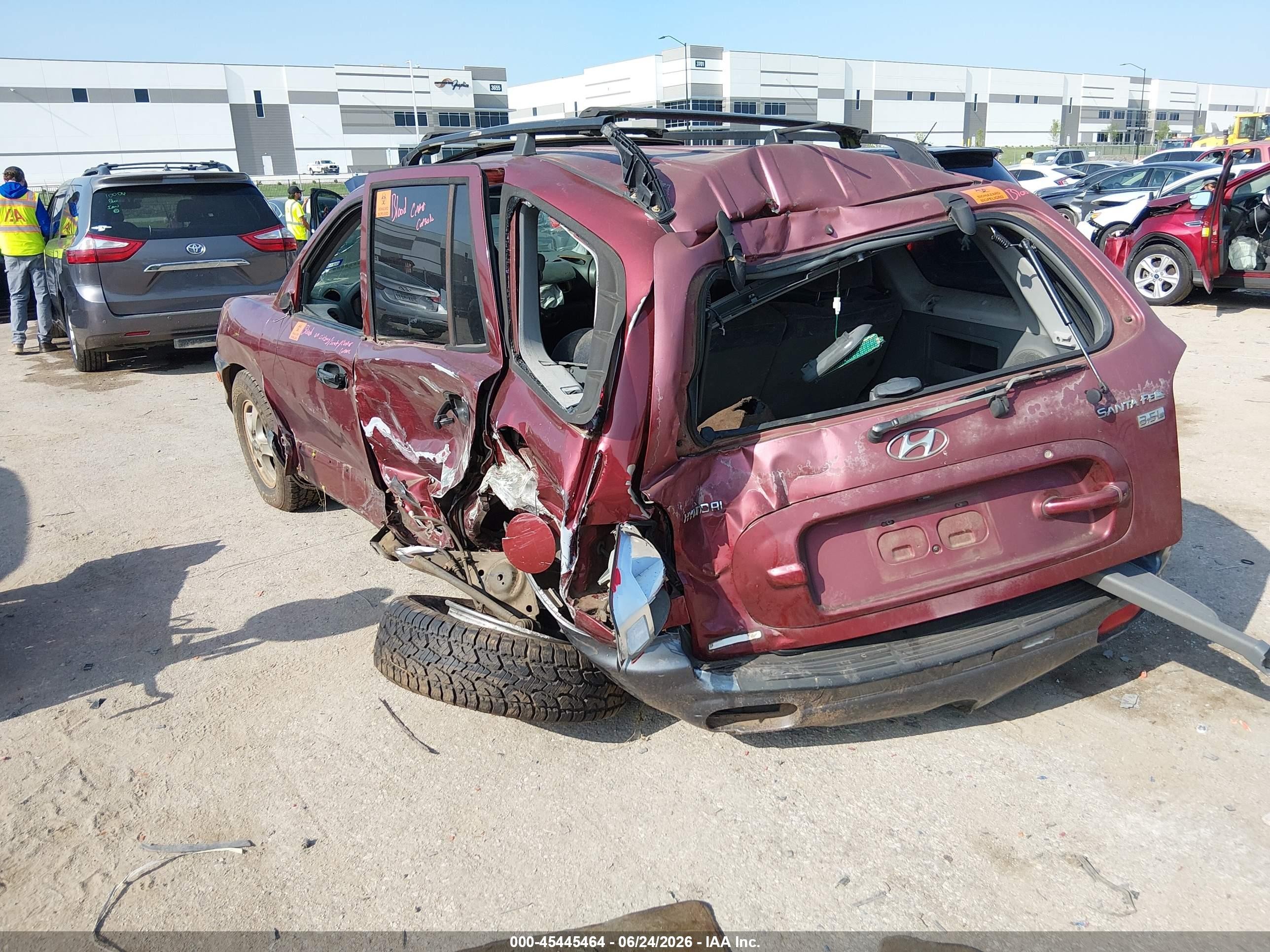 2004 Hyundai Santa Fe Gls/lx Red vin: KM8SC13E94U786856
