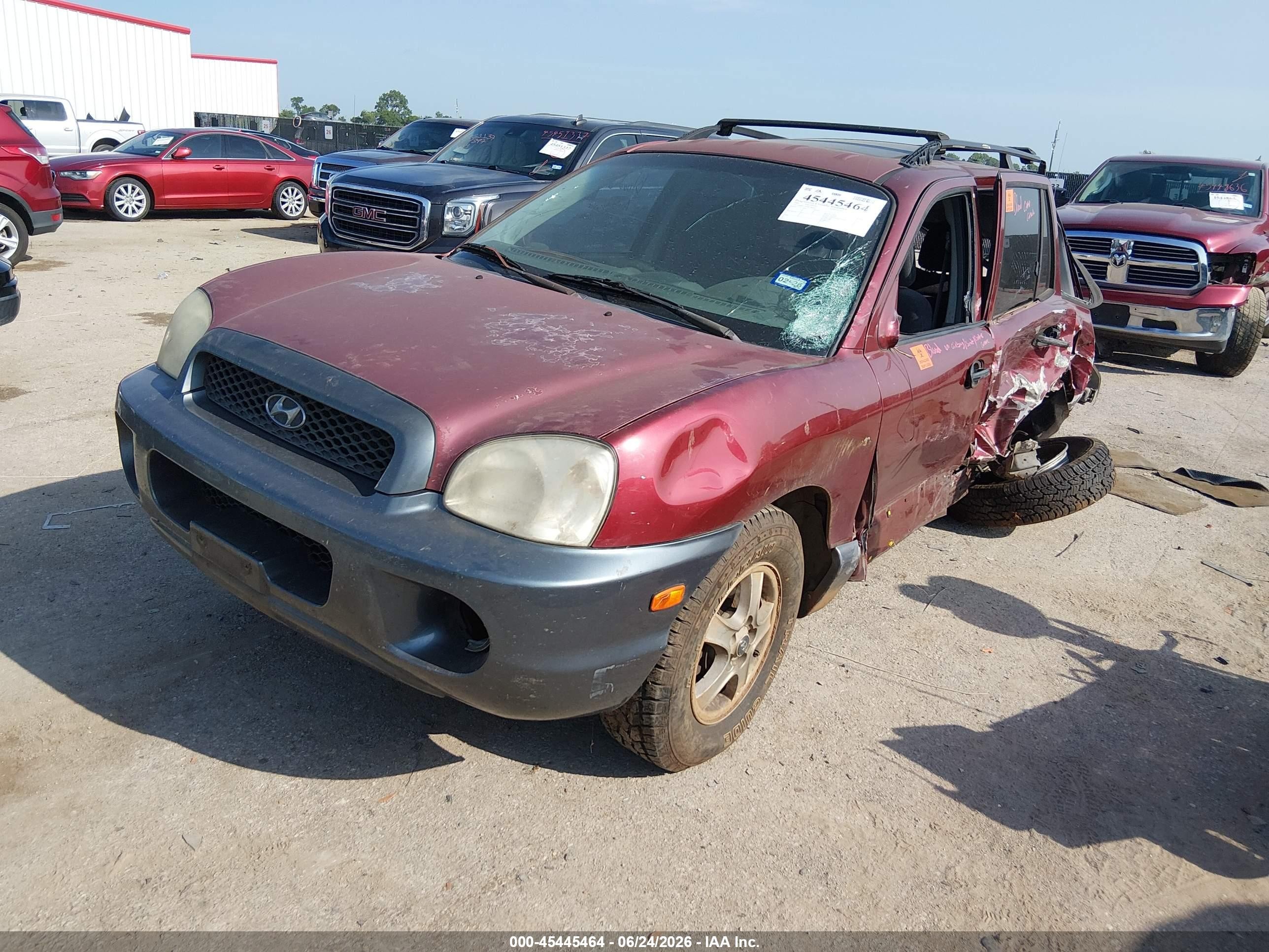2004 Hyundai Santa Fe Gls/lx Red vin: KM8SC13E94U786856