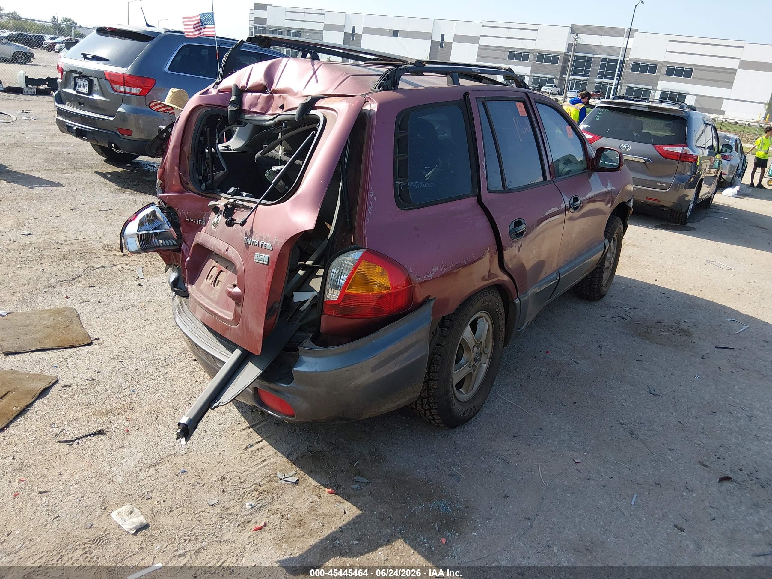 2004 Hyundai Santa Fe Gls/lx Red vin: KM8SC13E94U786856