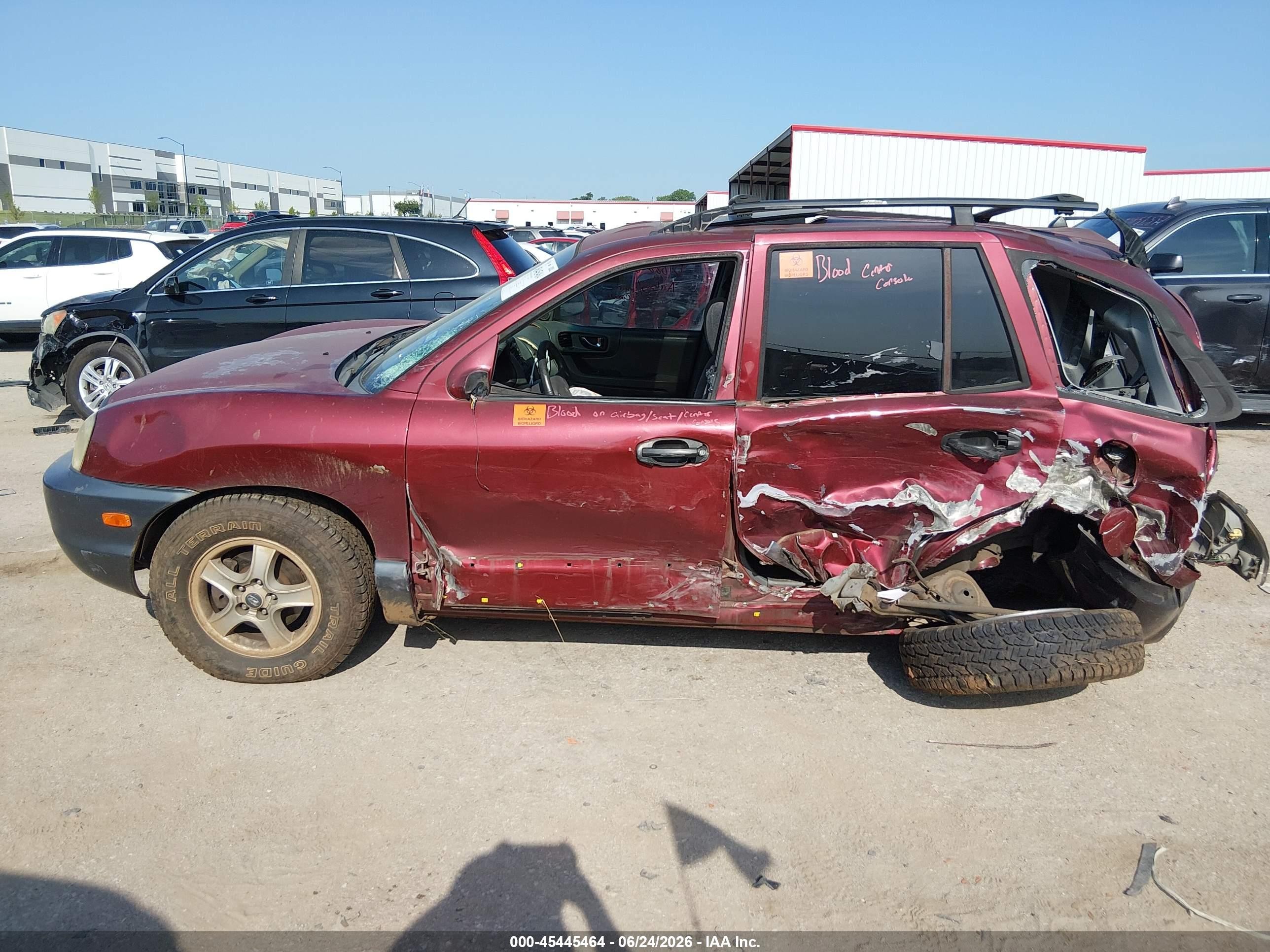 2004 Hyundai Santa Fe Gls/lx Red vin: KM8SC13E94U786856