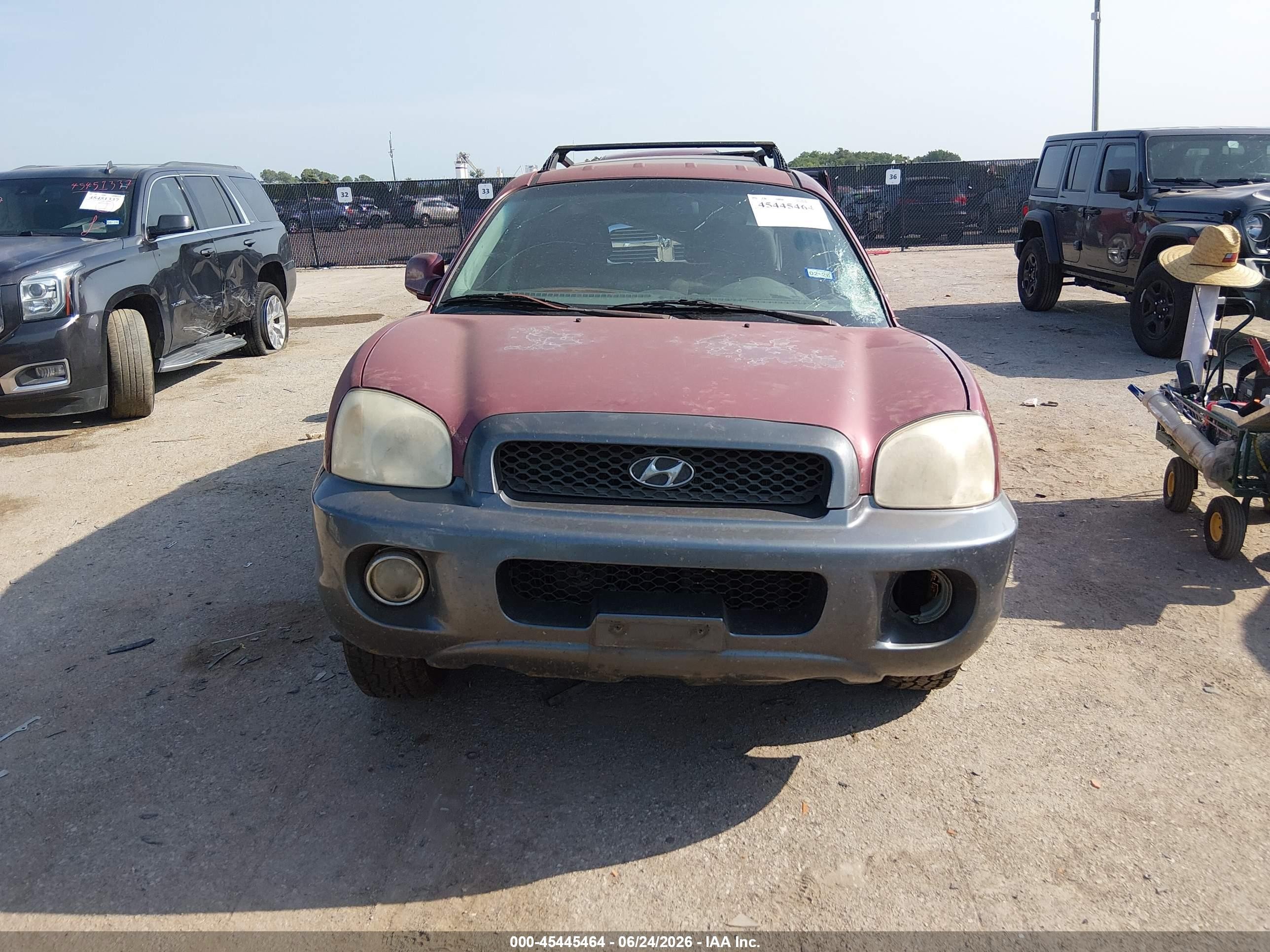 2004 Hyundai Santa Fe Gls/lx Red vin: KM8SC13E94U786856