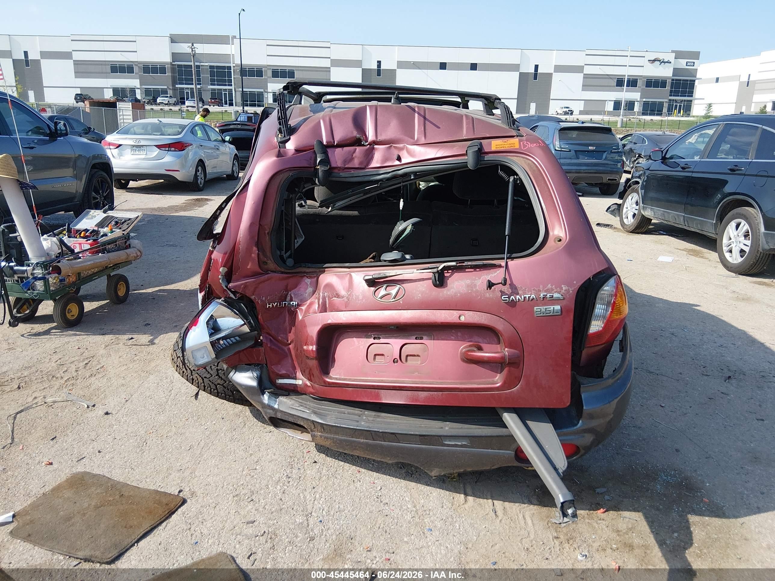 2004 Hyundai Santa Fe Gls/lx Red vin: KM8SC13E94U786856