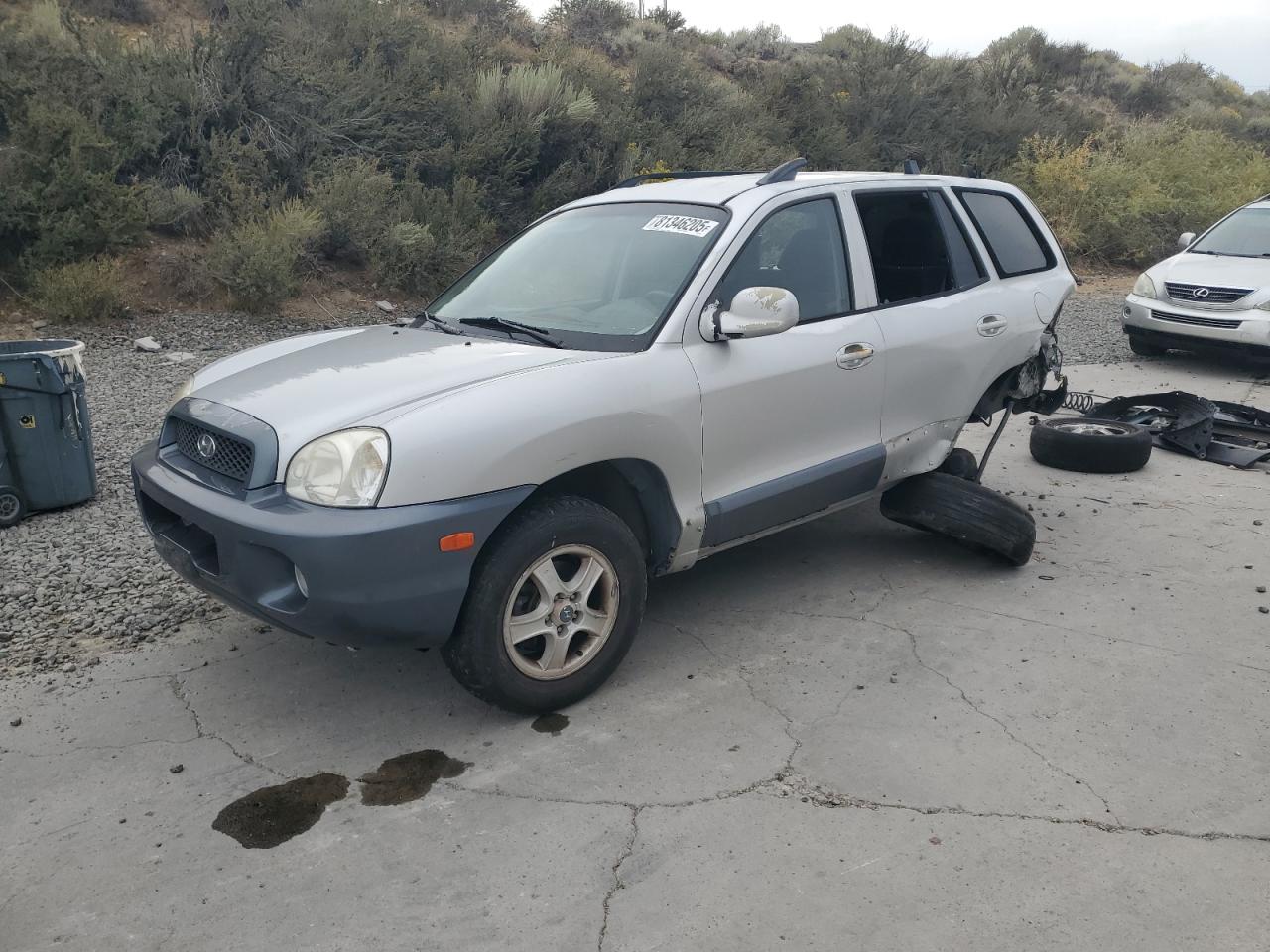2002 Hyundai Santa Fe Gls Silver vin: KM8SC73D02U243239