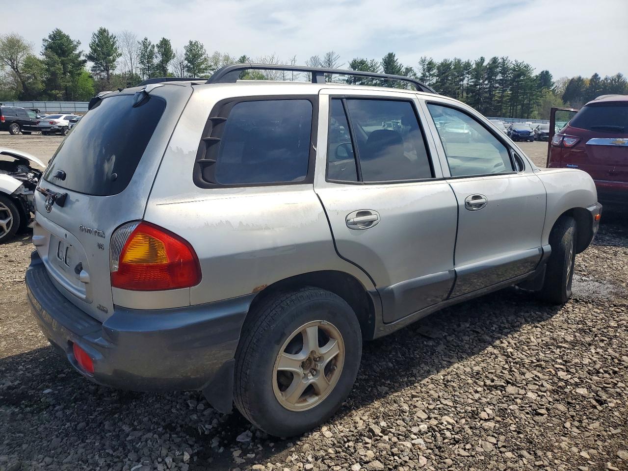 2003 Hyundai Santa Fe Silver vin: KM8SC73D03U410314