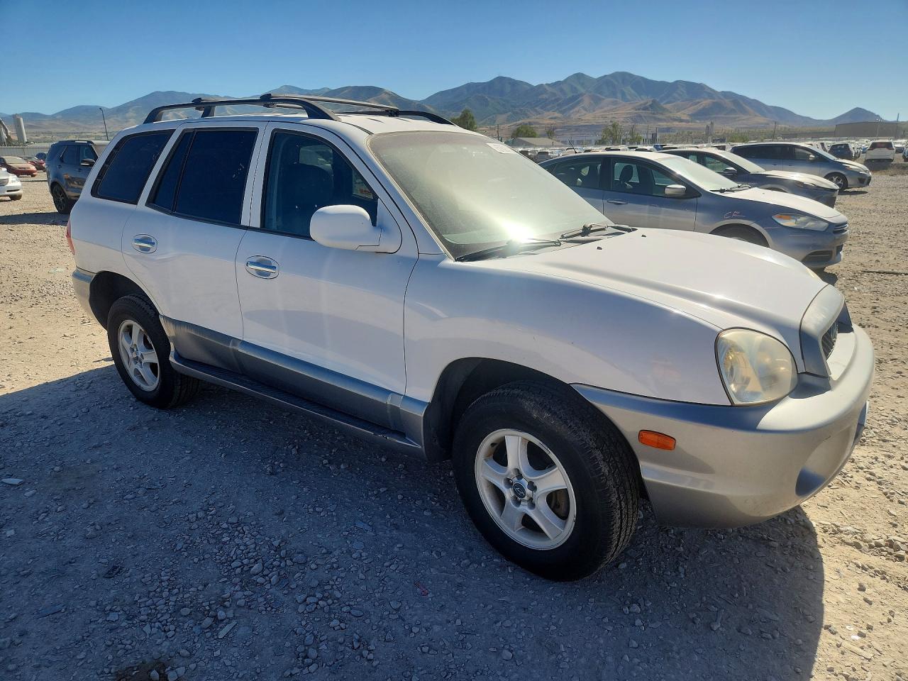 2003 Hyundai Santa Fe Gls White vin: KM8SC73D03U416078