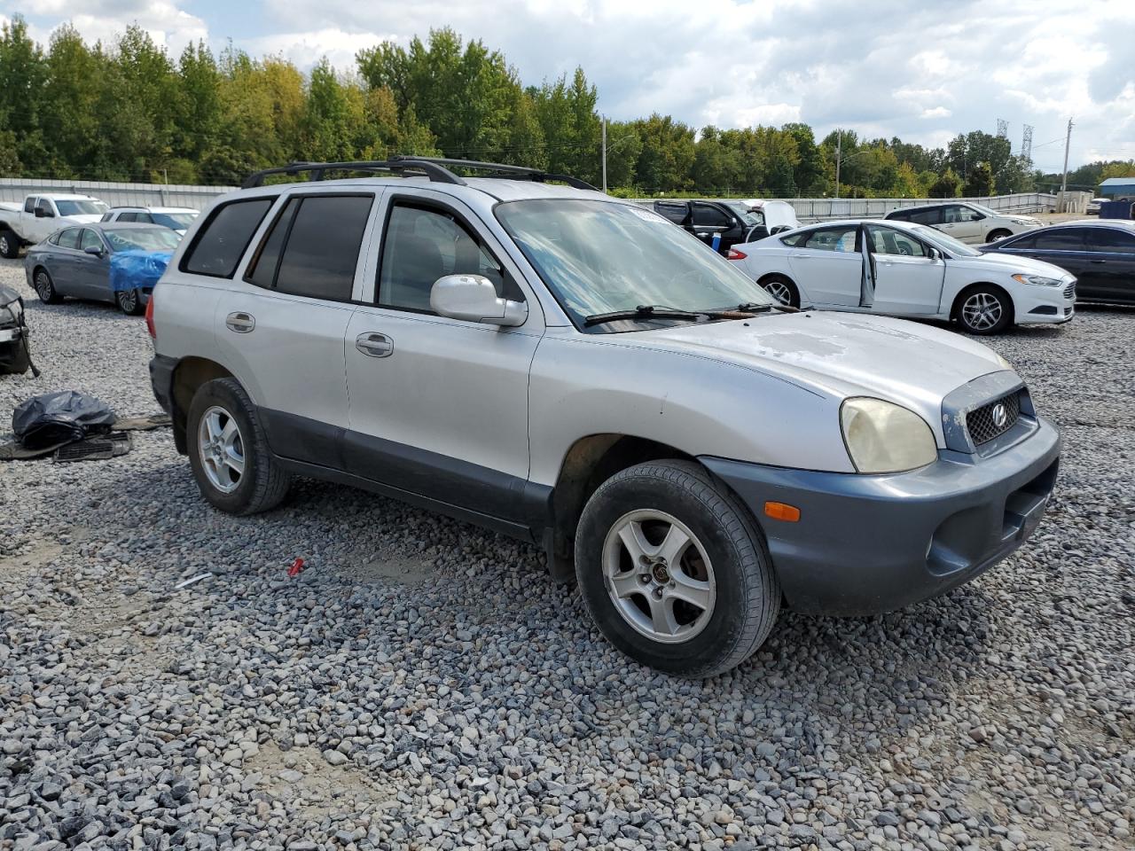 2002 Hyundai Santa Fe Gls Silver vin: KM8SC73D12U247042