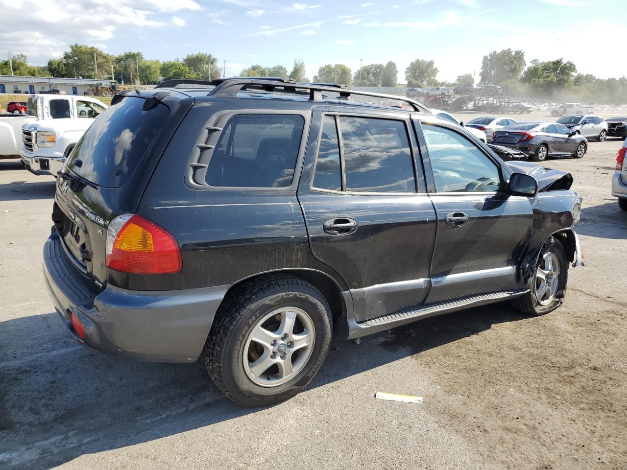 2004 Hyundai Santa Fe Gls Black vin: KM8SC73D14U597368