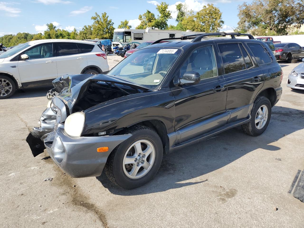 2004 Hyundai Santa Fe Gls Black vin: KM8SC73D14U597368