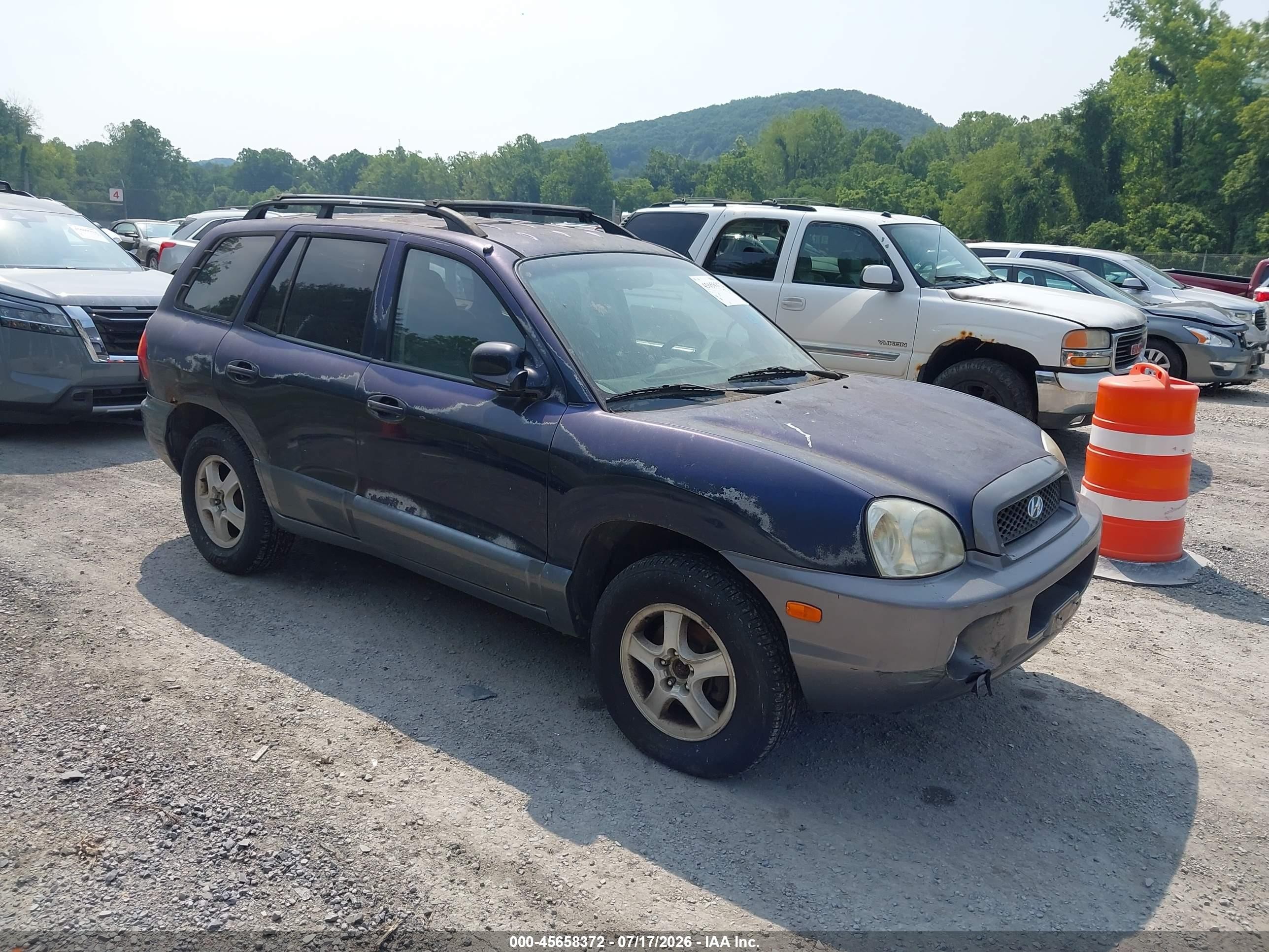 2004 Hyundai Santa Fe Gls Синий vin: KM8SC73D14U715760