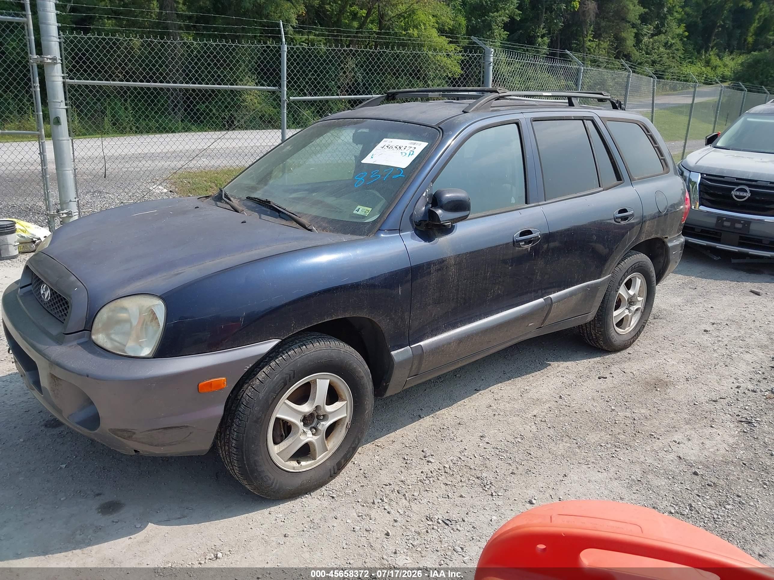 2004 Hyundai Santa Fe Gls Синий vin: KM8SC73D14U715760