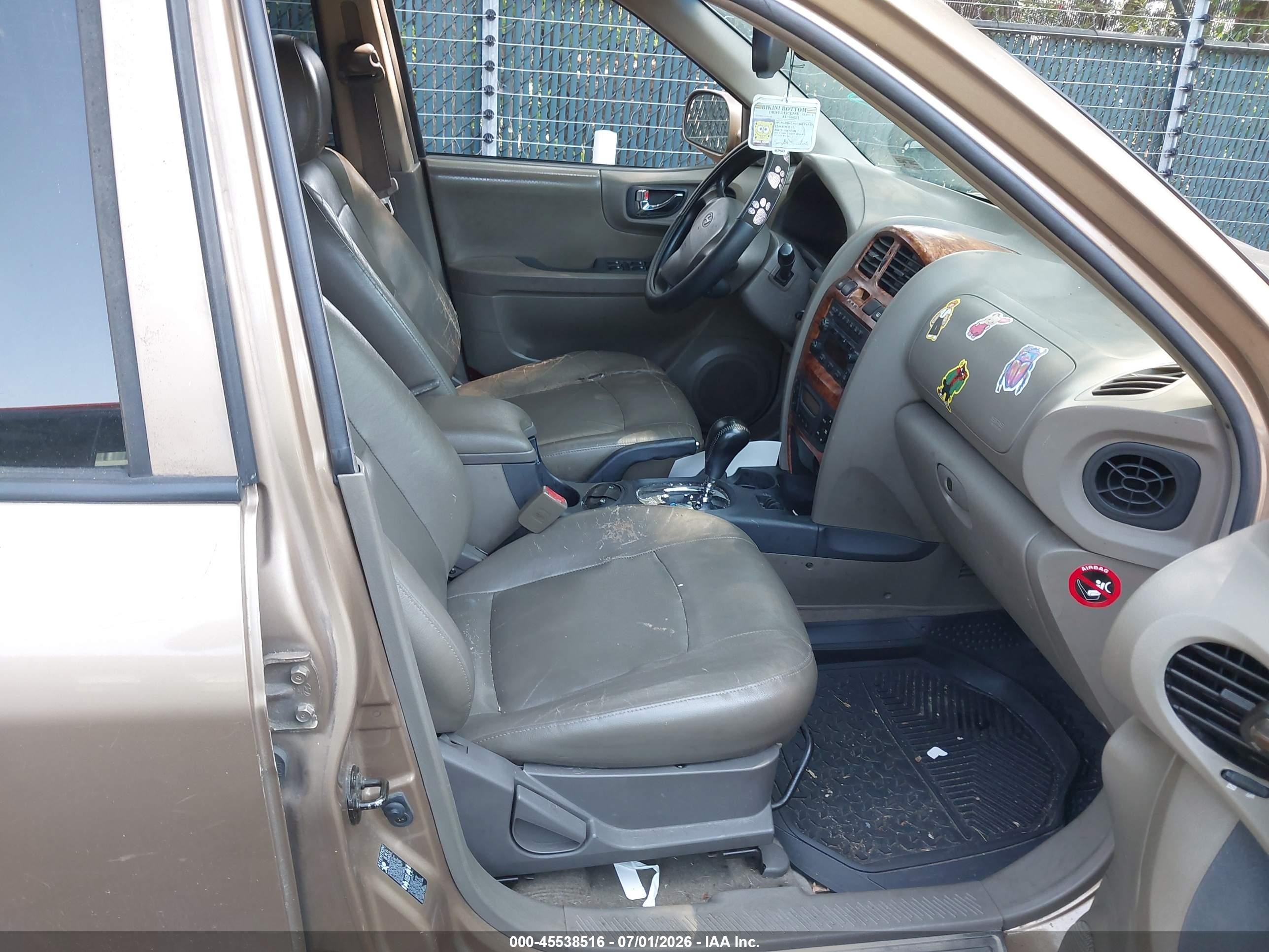2003 Hyundai Santa Fe Gls/lx Gold vin: KM8SC73D23U411495