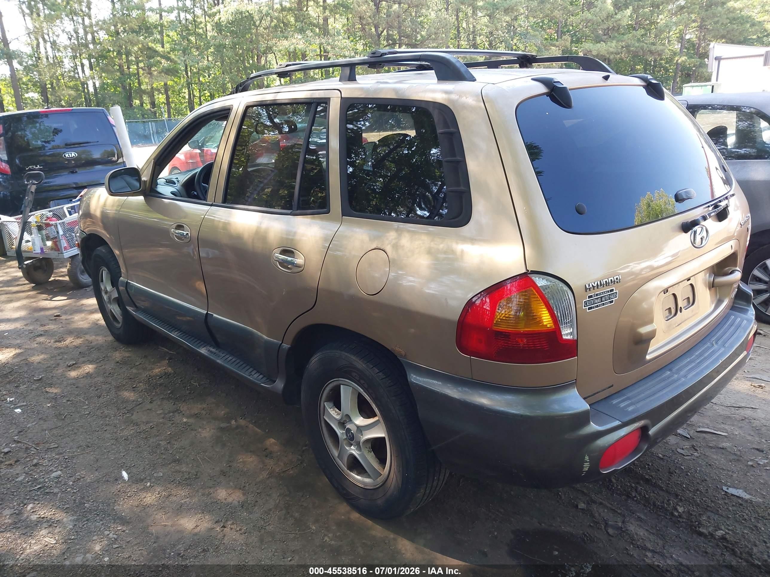 2003 Hyundai Santa Fe Gls/lx Gold vin: KM8SC73D23U411495