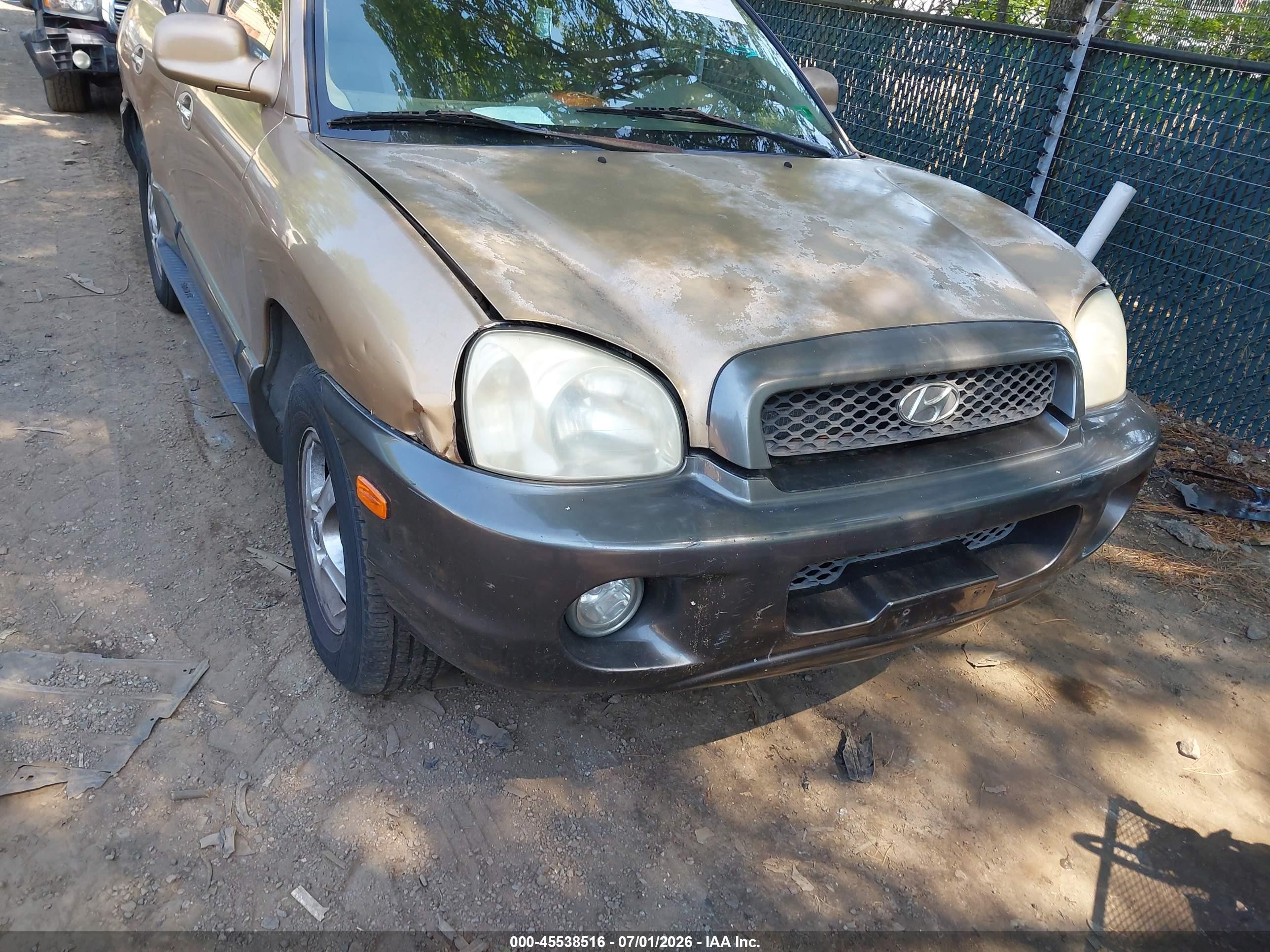 2003 Hyundai Santa Fe Gls/lx Gold vin: KM8SC73D23U411495