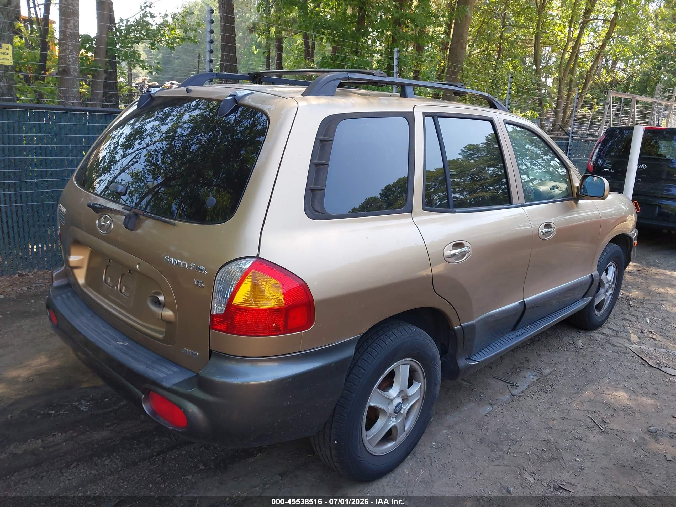 2003 Hyundai Santa Fe Gls/lx Gold vin: KM8SC73D23U411495