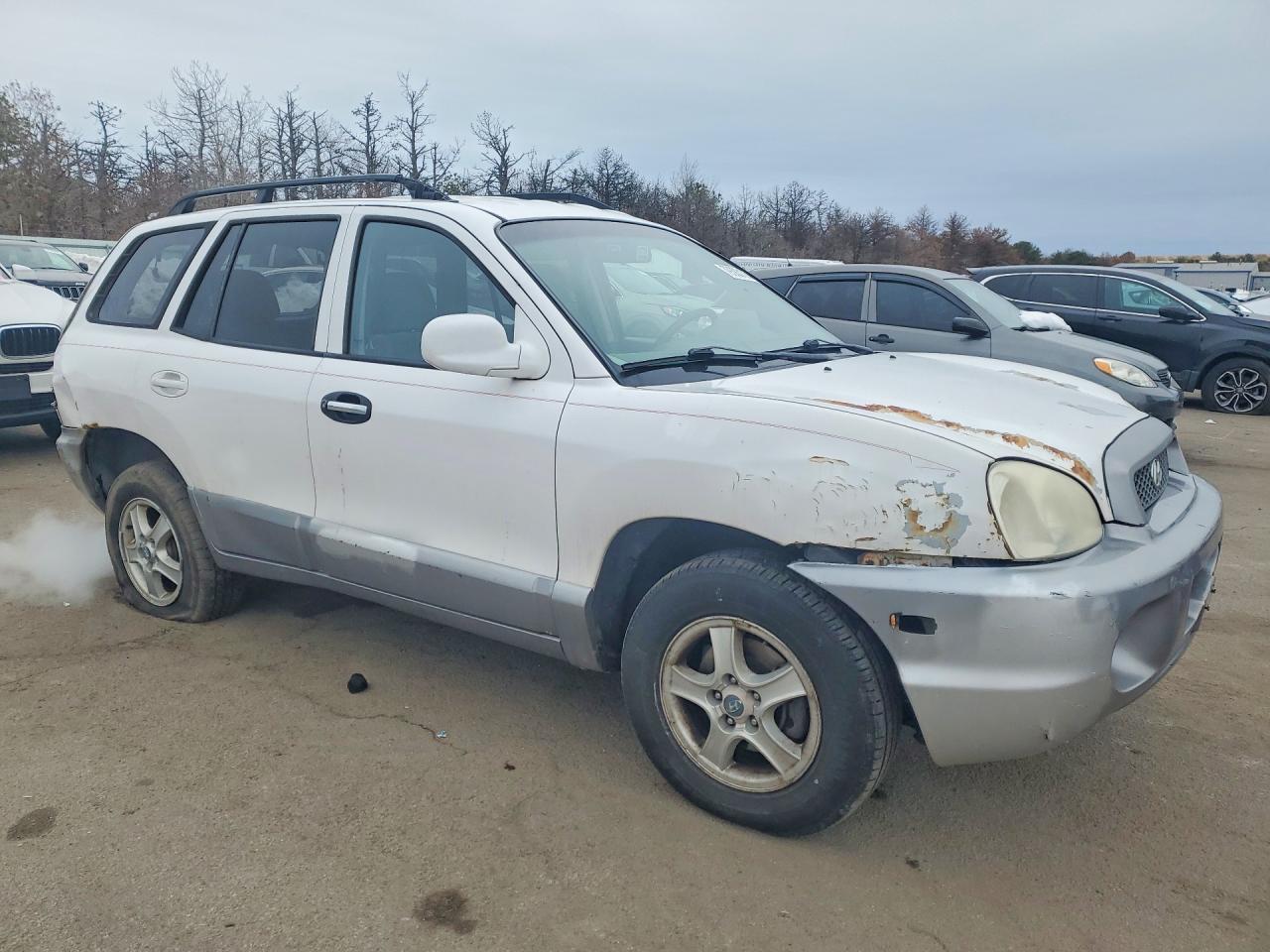 2003 Hyundai Santa Fe Gls White vin: KM8SC73D23U536335