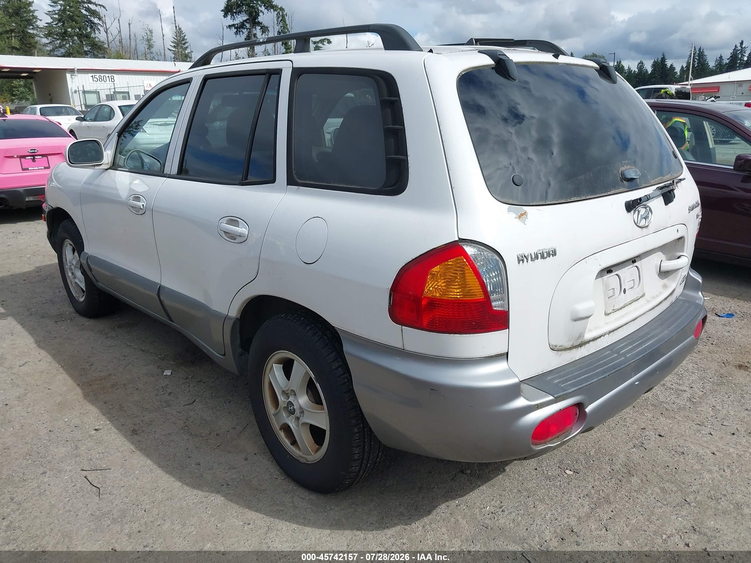 2004 Hyundai Santa Fe Gls White vin: KM8SC73D24U726749
