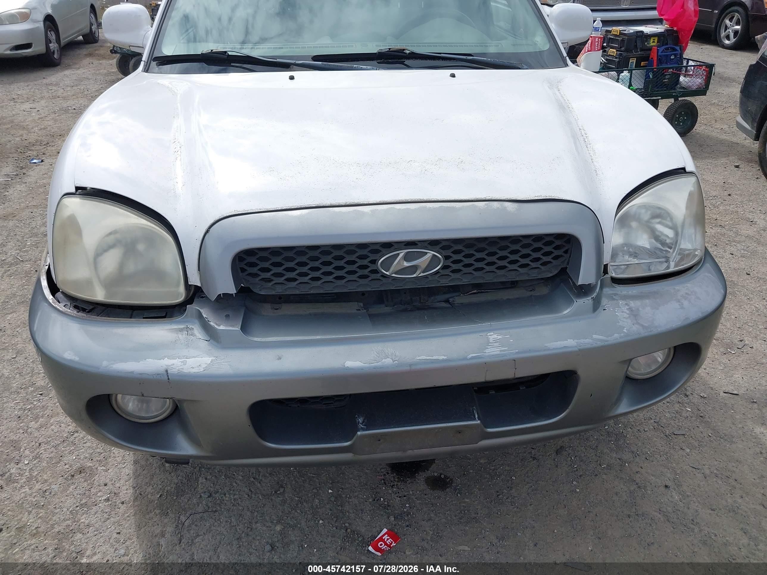 2004 Hyundai Santa Fe Gls White vin: KM8SC73D24U726749