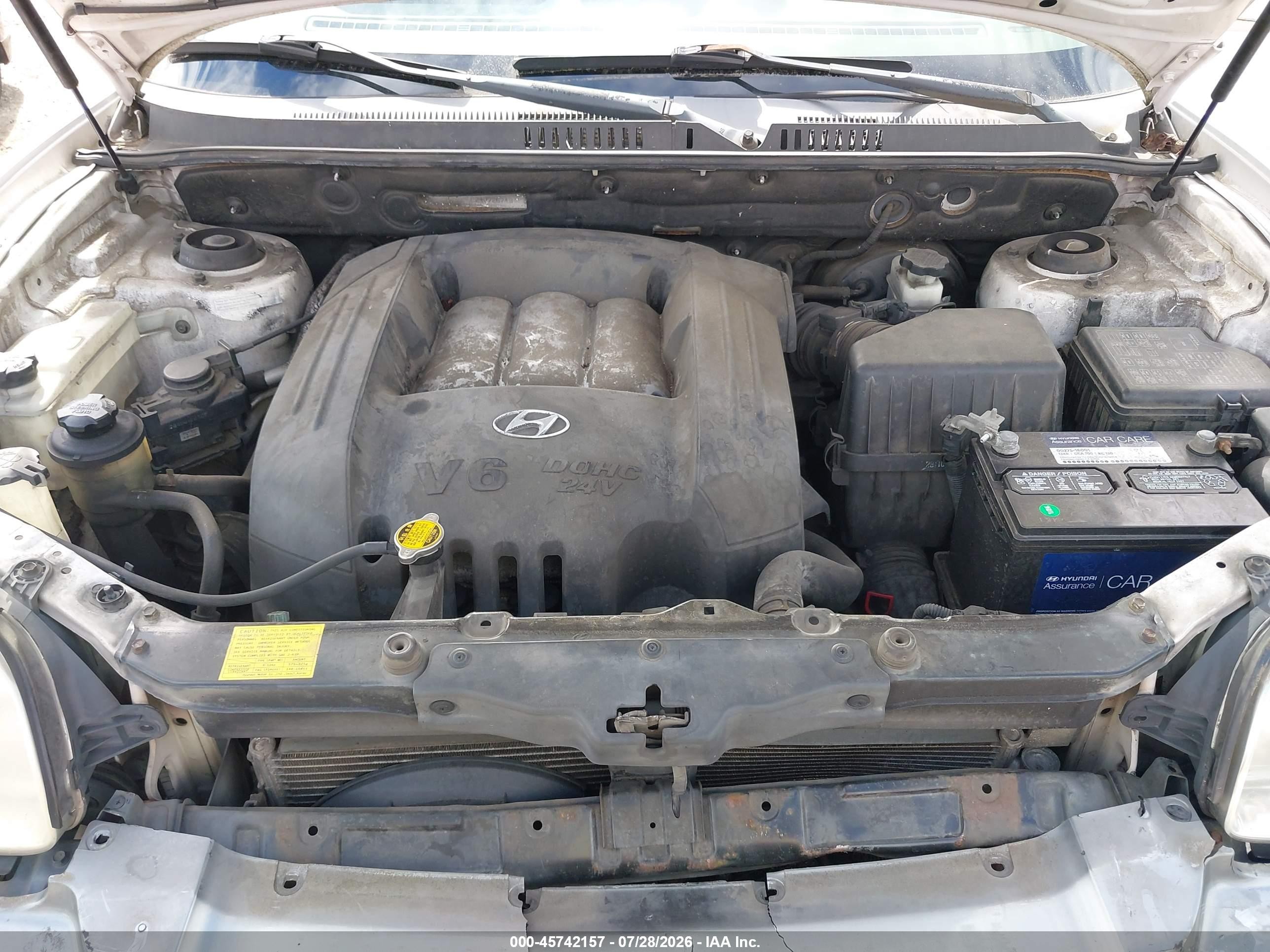 2004 Hyundai Santa Fe Gls White vin: KM8SC73D24U726749