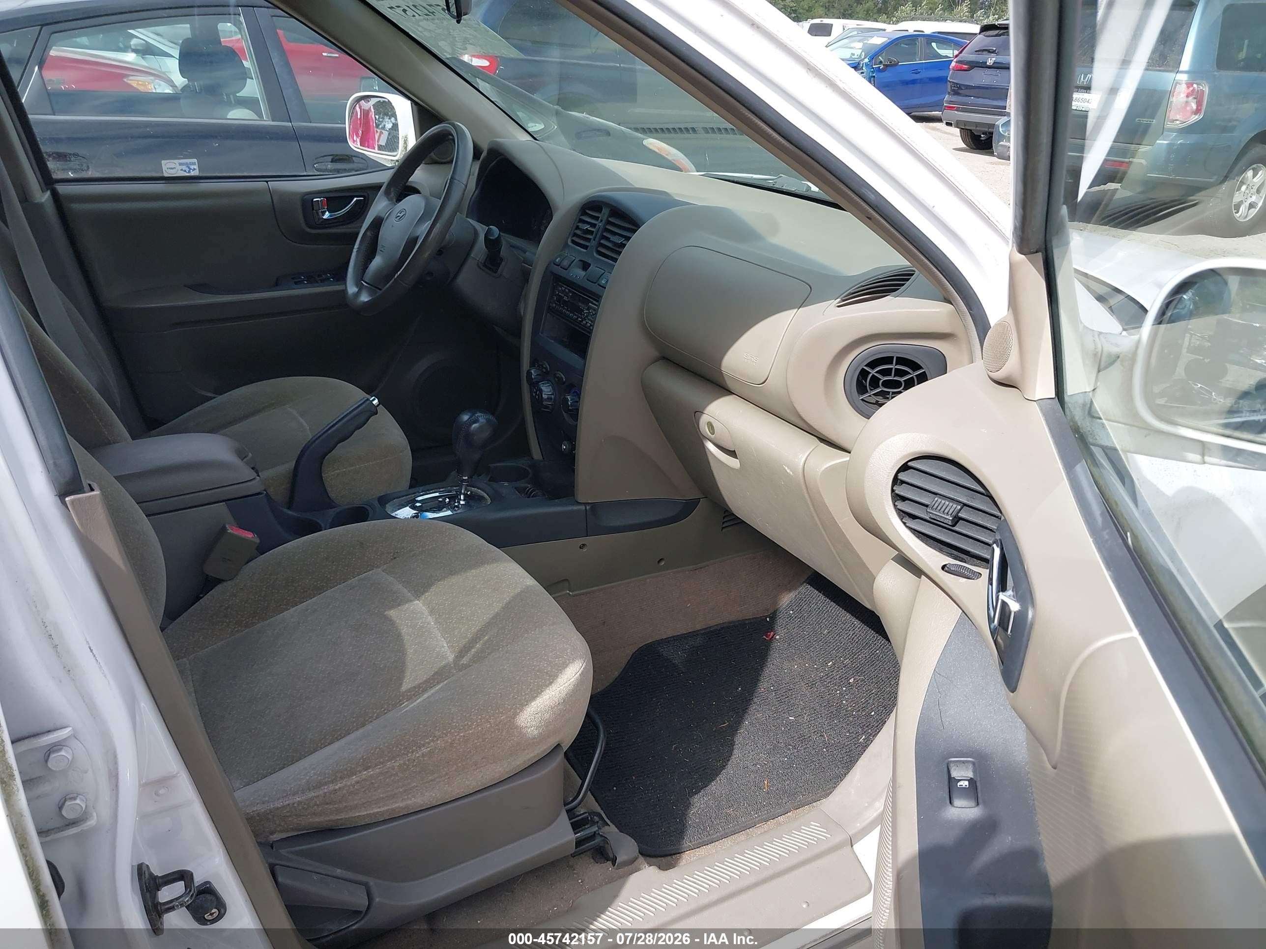 2004 Hyundai Santa Fe Gls White vin: KM8SC73D24U726749