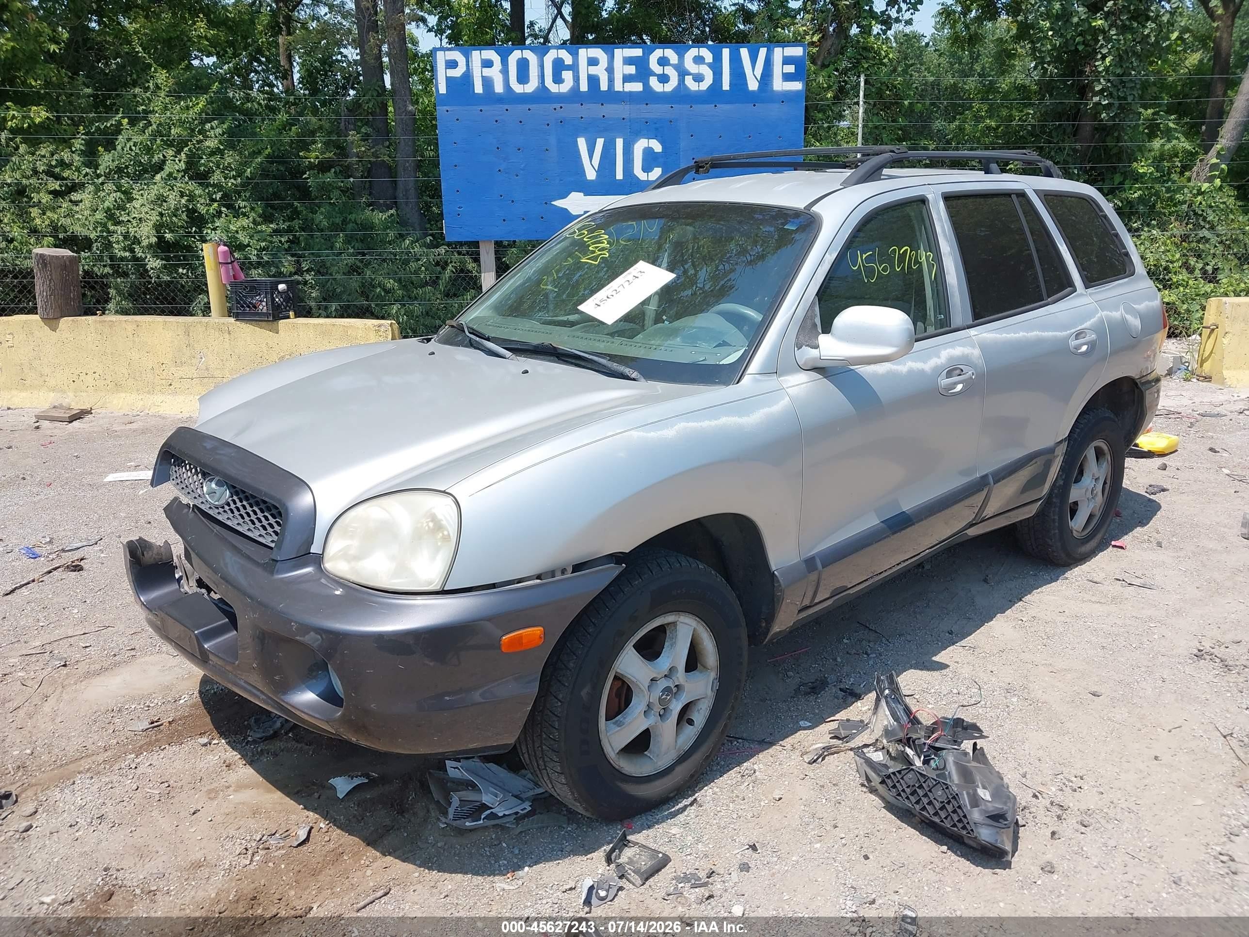 2003 Hyundai Santa Fe Gls/lx Silver vin: KM8SC73D33U430833