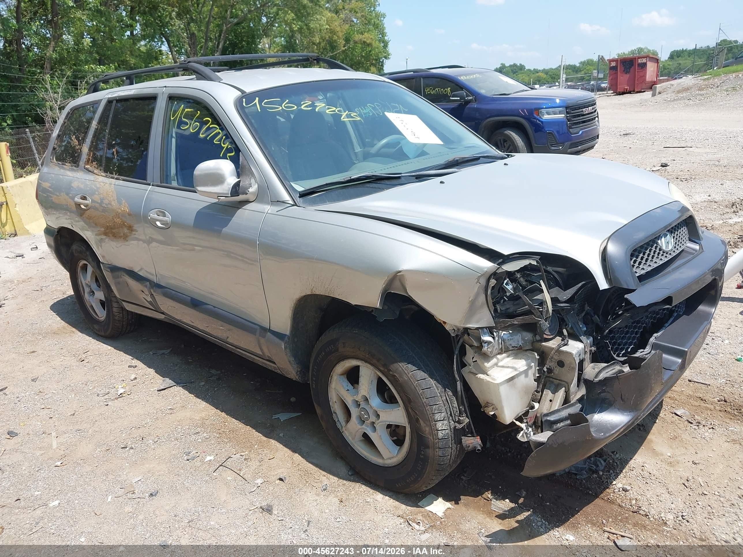 2003 Hyundai Santa Fe Gls/lx Silver vin: KM8SC73D33U430833