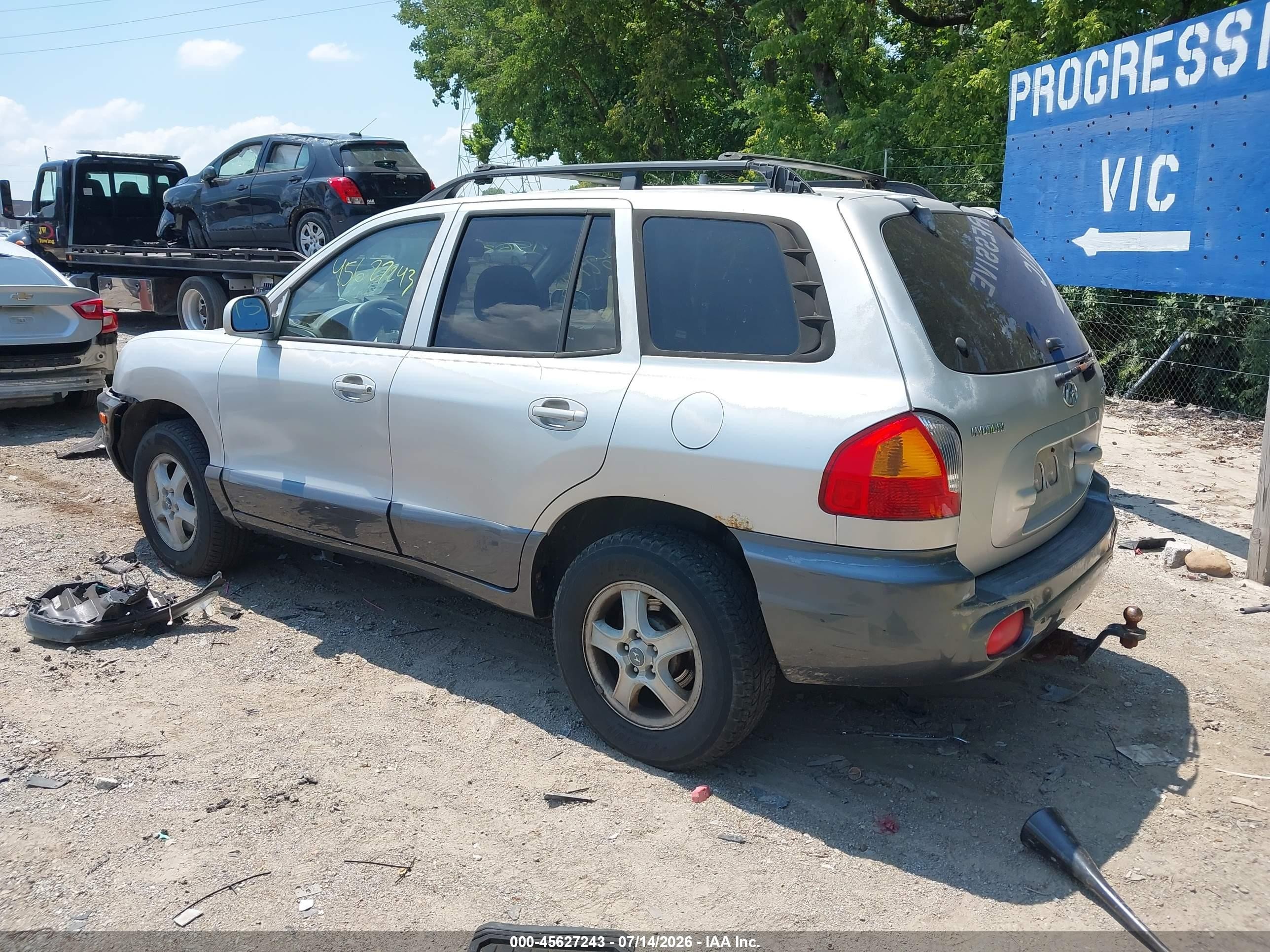 2003 Hyundai Santa Fe Gls/lx Silver vin: KM8SC73D33U430833