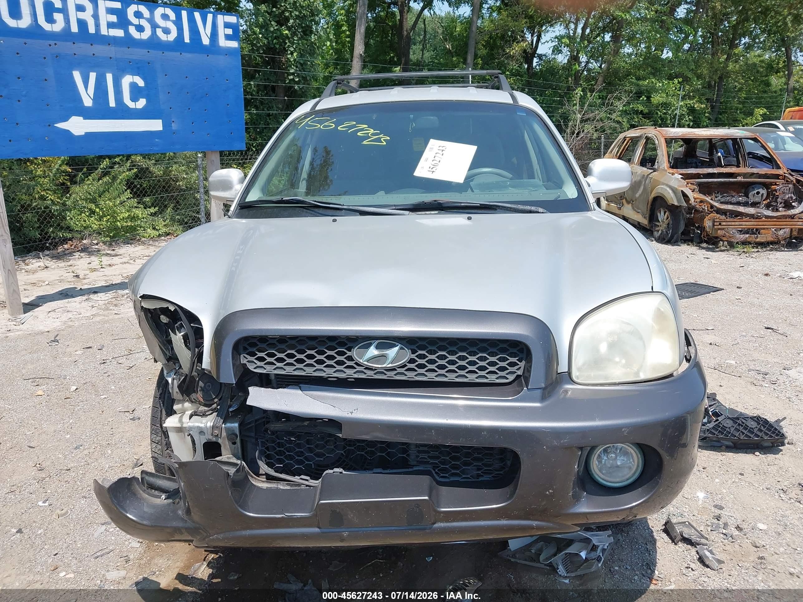 2003 Hyundai Santa Fe Gls/lx Silver vin: KM8SC73D33U430833
