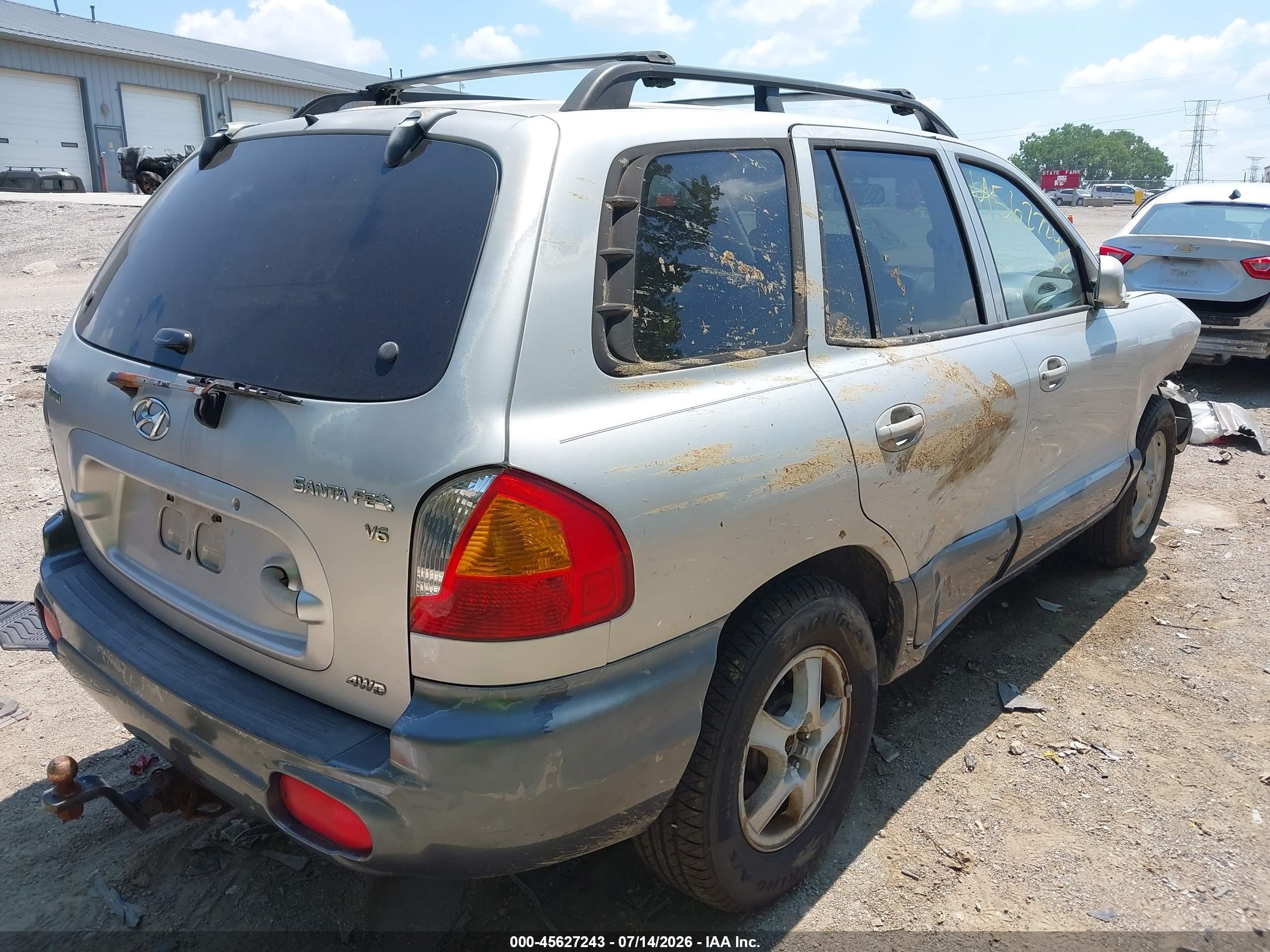 2003 Hyundai Santa Fe Gls/lx Silver vin: KM8SC73D33U430833