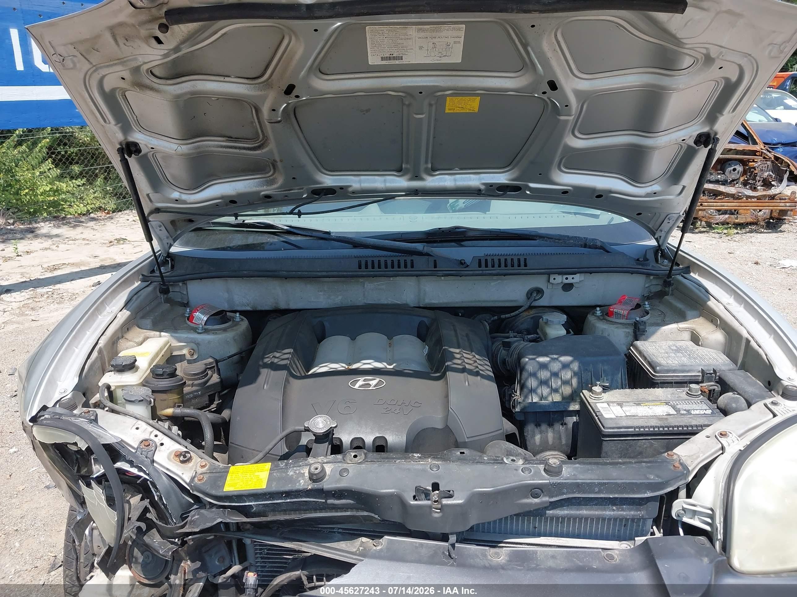 2003 Hyundai Santa Fe Gls/lx Silver vin: KM8SC73D33U430833