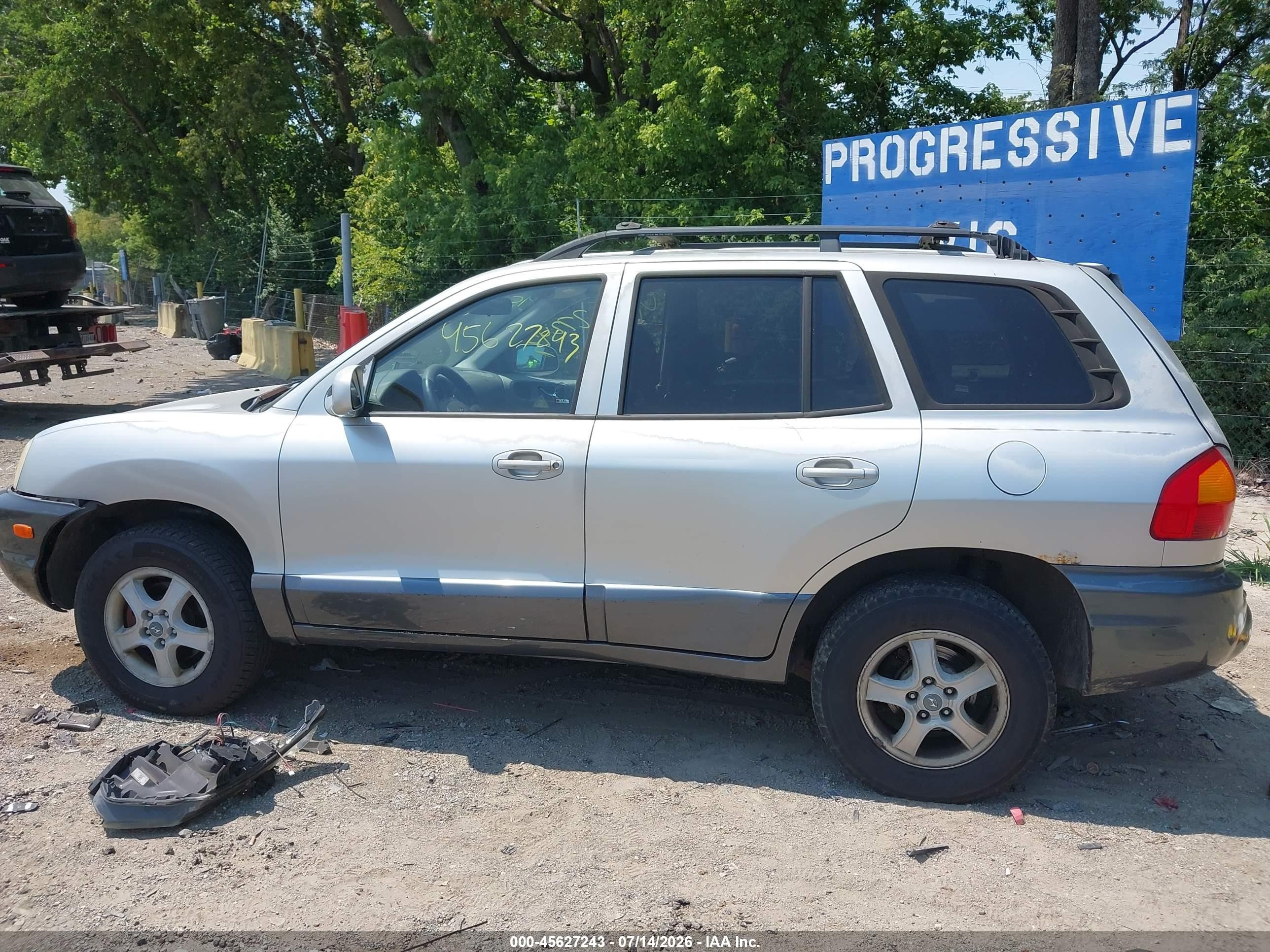 2003 Hyundai Santa Fe Gls/lx Silver vin: KM8SC73D33U430833