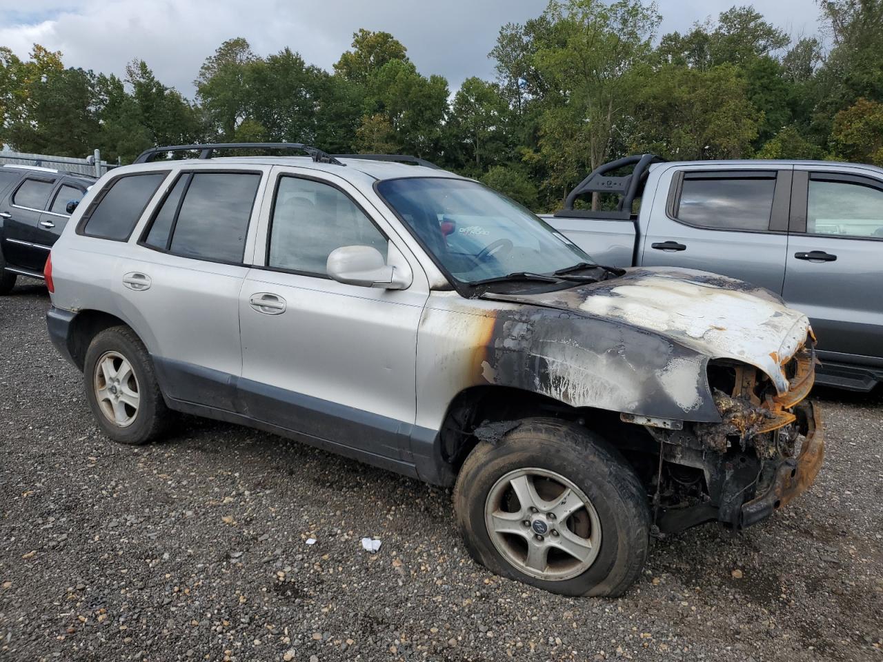 2003 Hyundai Santa Fe Gls Silver vin: KM8SC73D33U486383