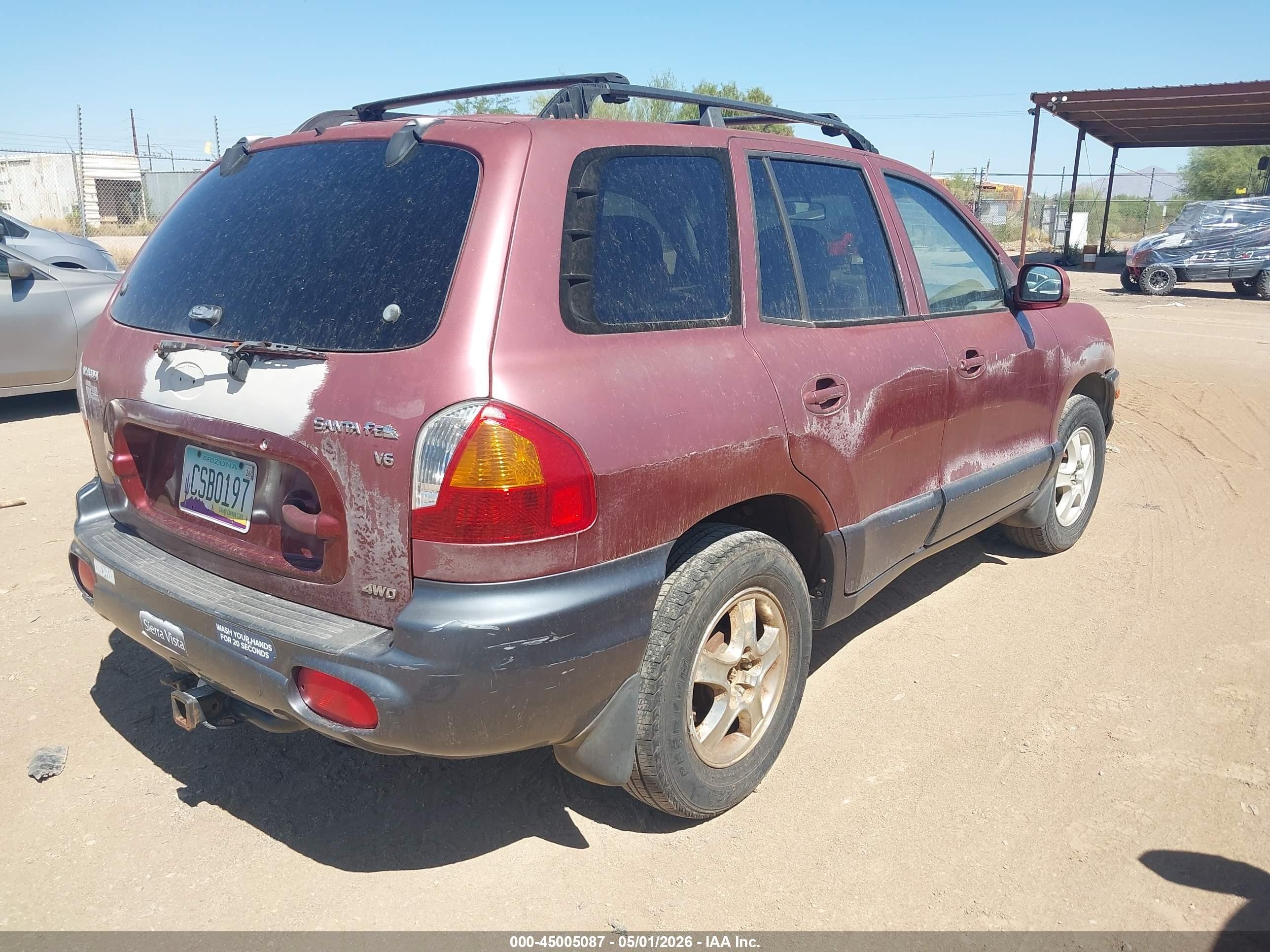 2002 Hyundai Santa Fe Gls/lx Темно-бордовый vin: KM8SC73D42U227447