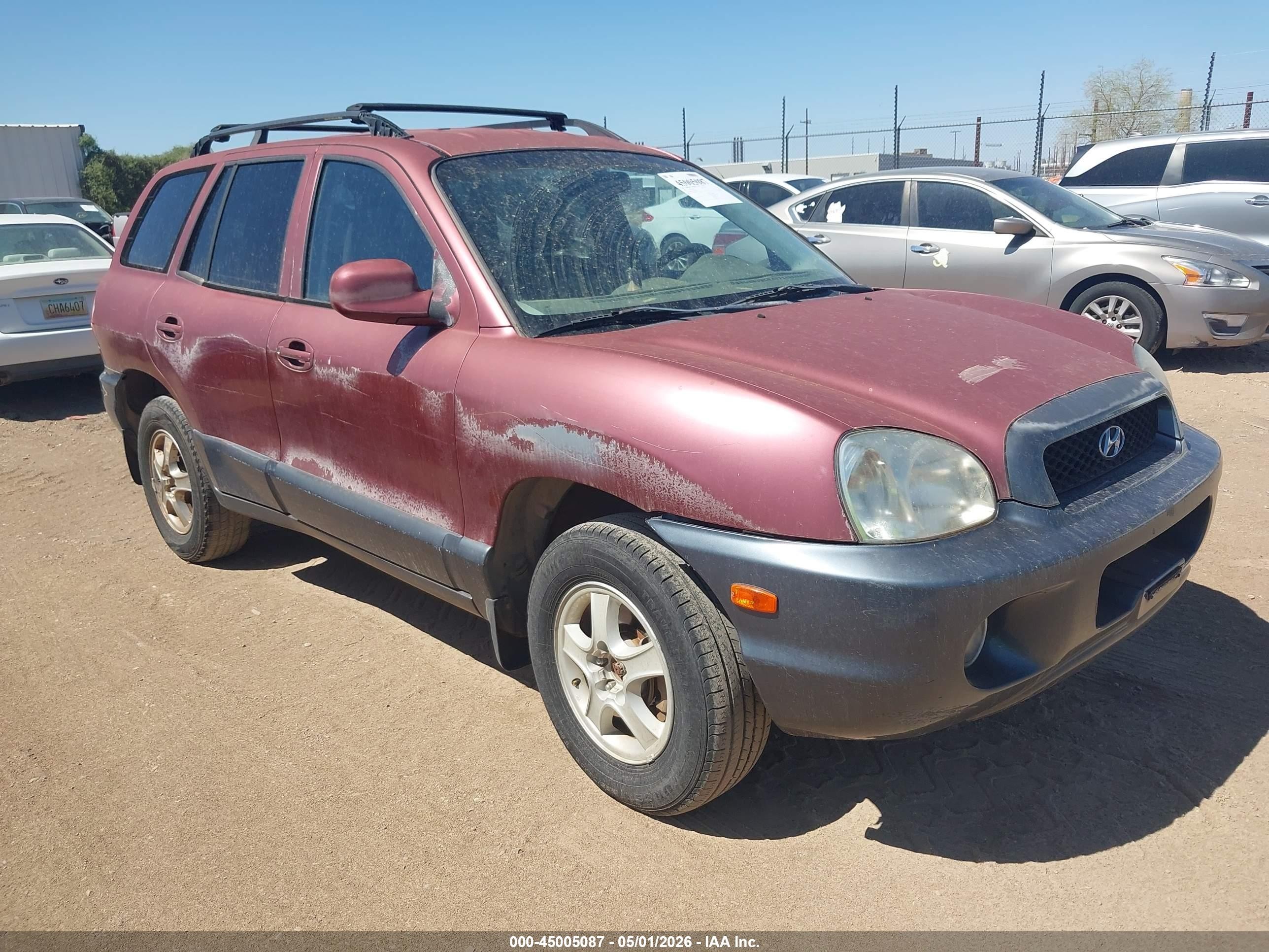 2002 Hyundai Santa Fe Gls/lx Темно-бордовый vin: KM8SC73D42U227447