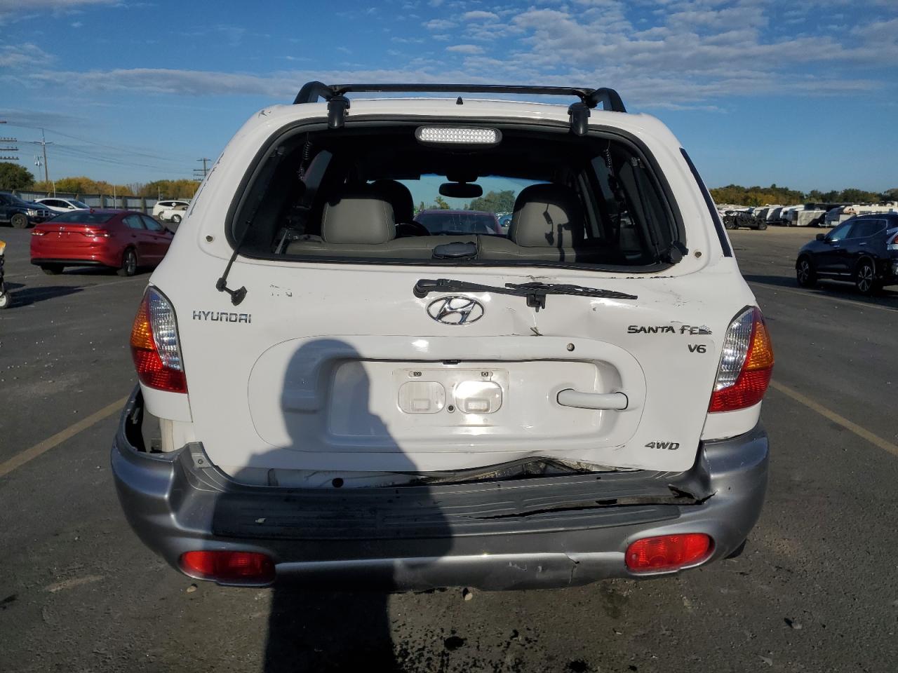 2003 Hyundai Santa Fe Gls White vin: KM8SC73D43U423261