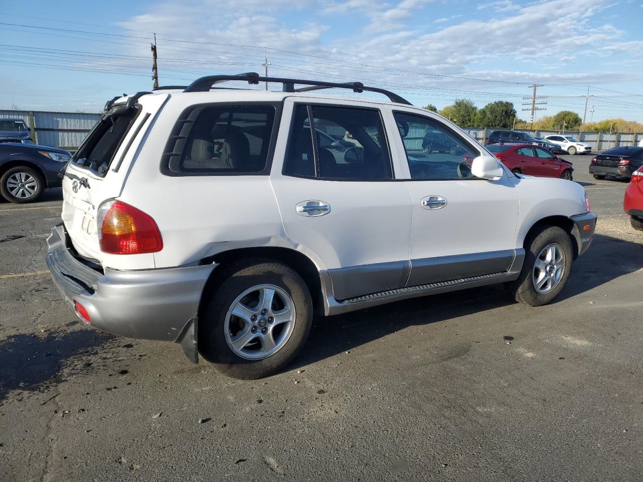 2003 Hyundai Santa Fe Gls White vin: KM8SC73D43U423261