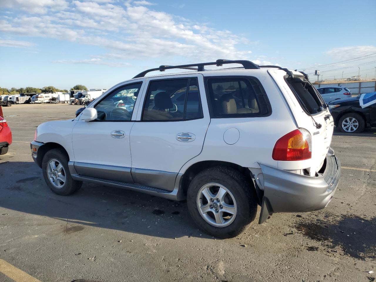 2003 Hyundai Santa Fe Gls White vin: KM8SC73D43U423261