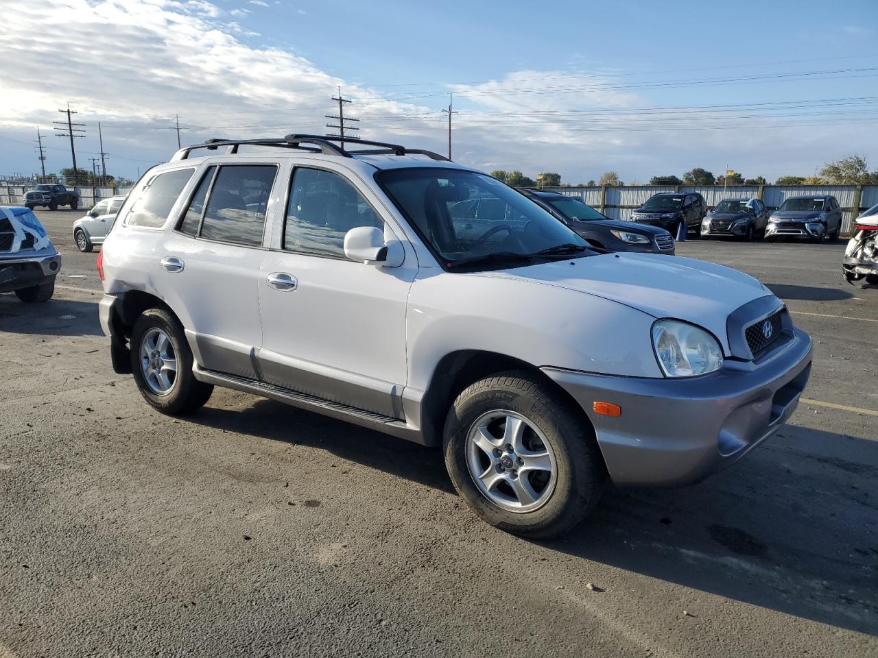 2003 Hyundai Santa Fe Gls White vin: KM8SC73D43U423261