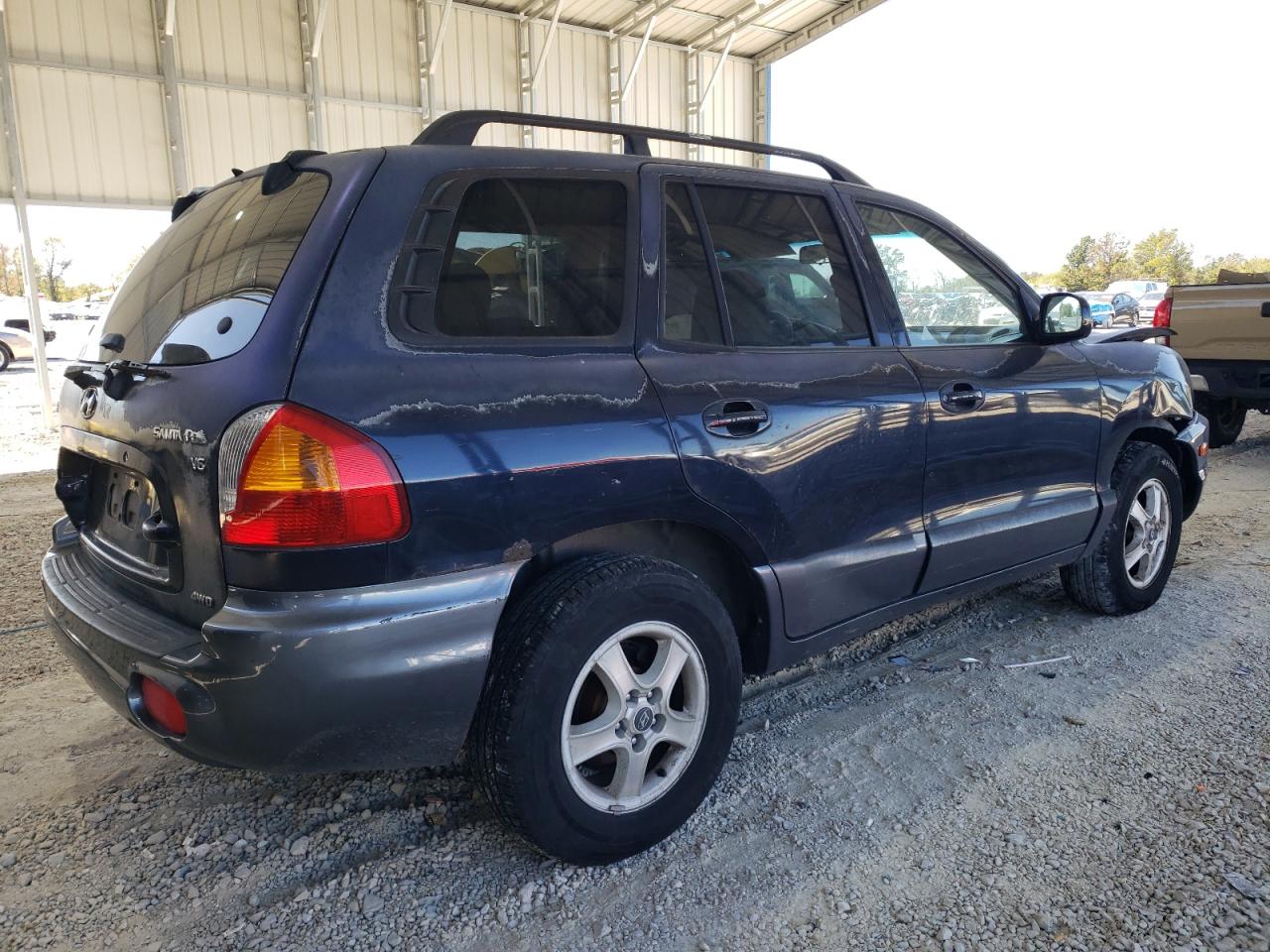 2004 Hyundai Santa Fe Gls Blue vin: KM8SC73D44U640309