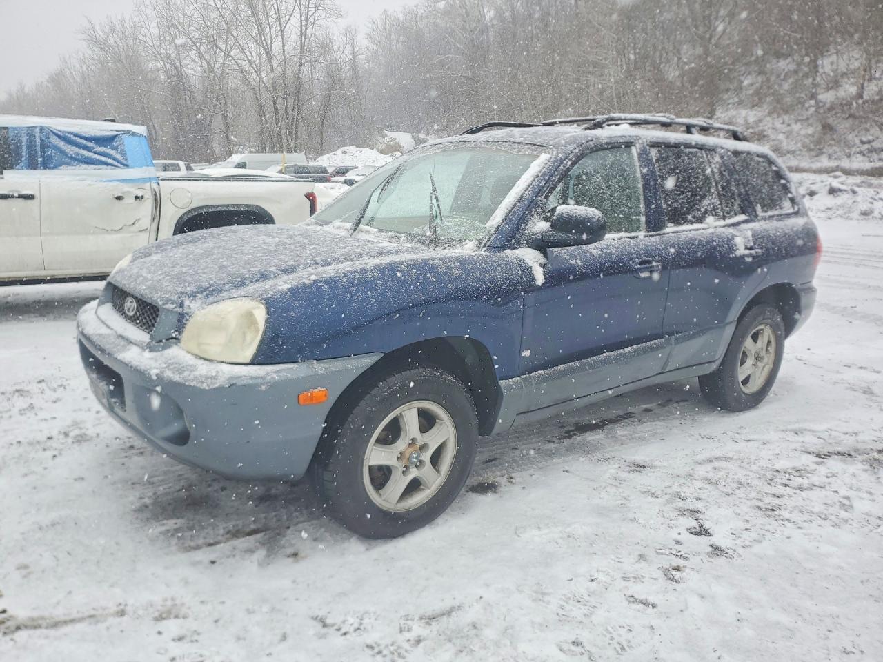 2004 Hyundai Santa Fe Gls Blue vin: KM8SC73D44U697058