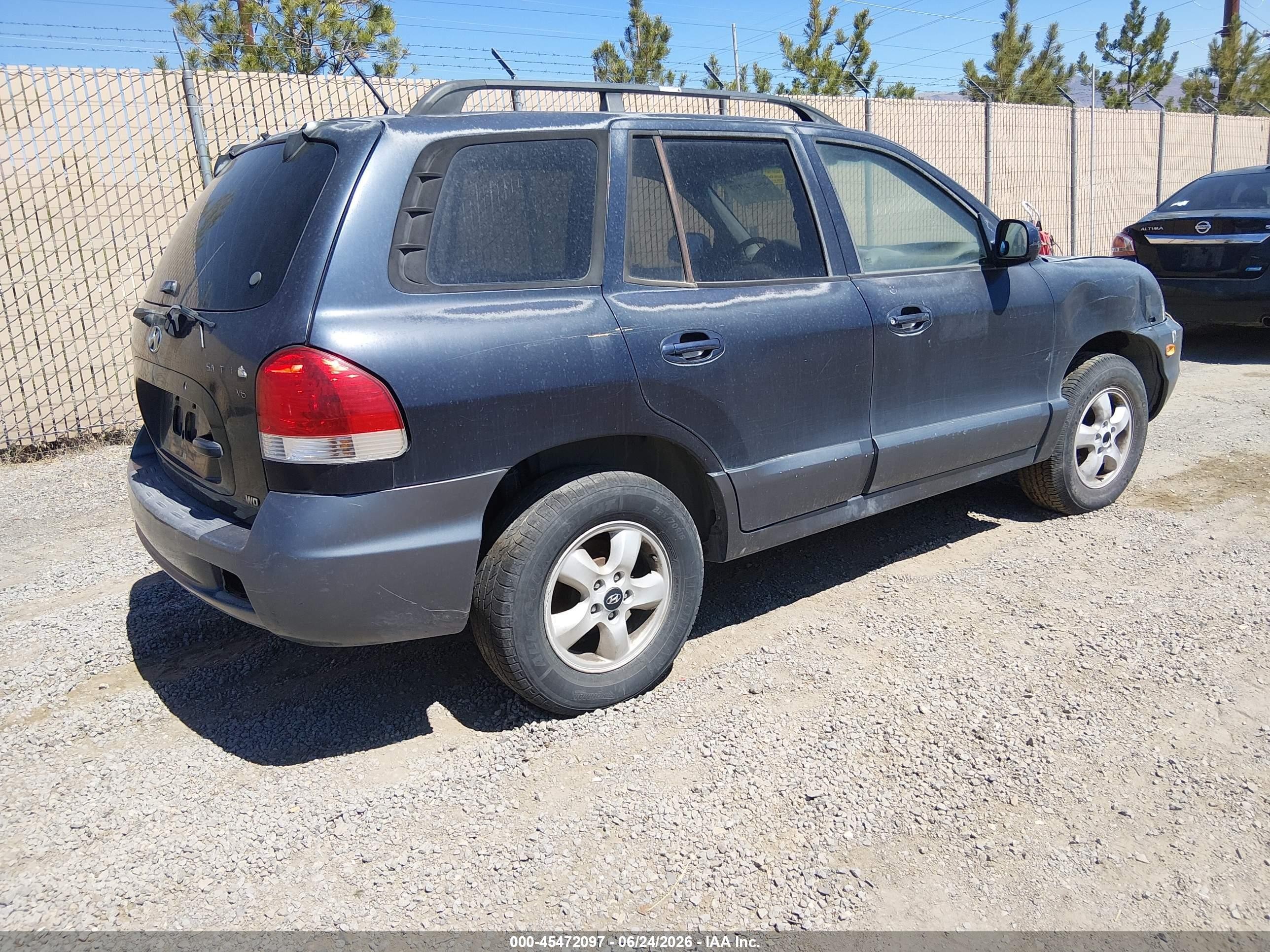 2005 Hyundai Santa Fe Gls Blue vin: KM8SC73D45U005785