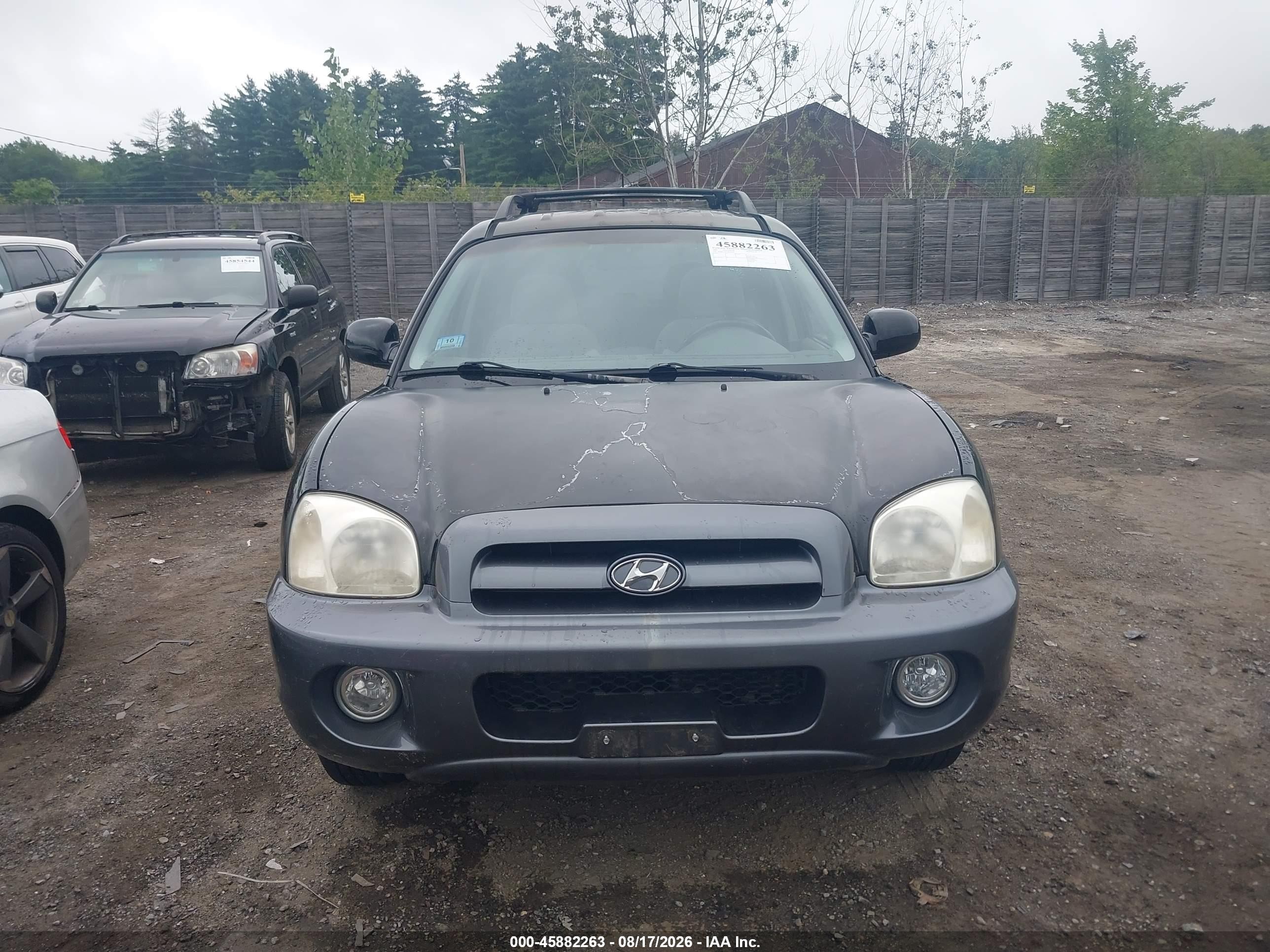 2005 Hyundai Santa Fe Gls Black vin: KM8SC73D45U932091