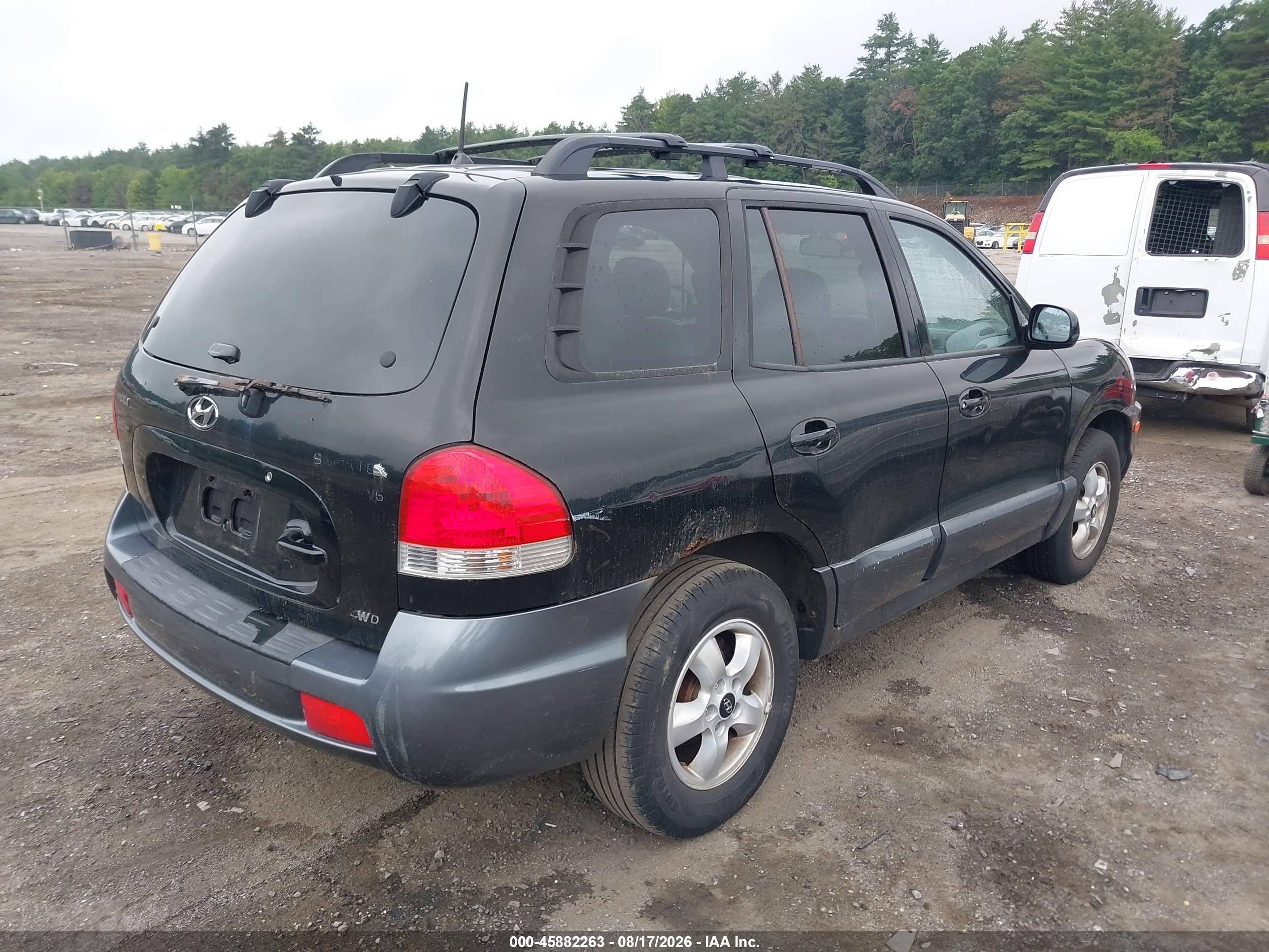 2005 Hyundai Santa Fe Gls Black vin: KM8SC73D45U932091