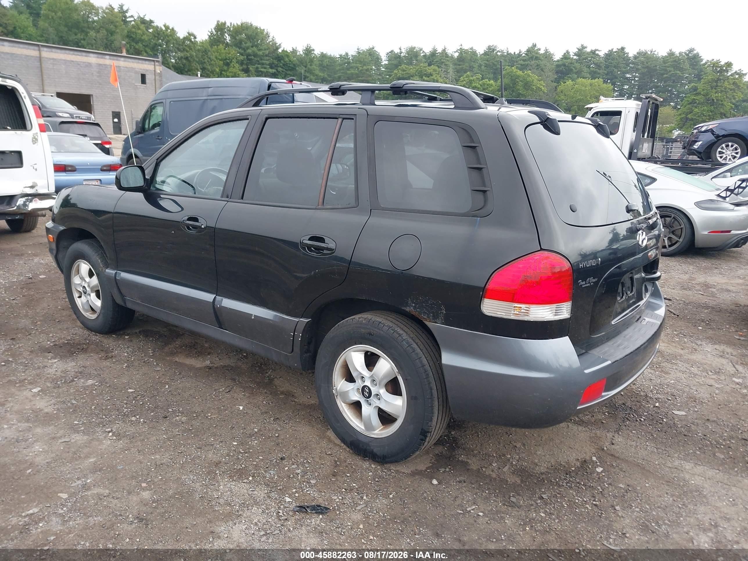 2005 Hyundai Santa Fe Gls Black vin: KM8SC73D45U932091