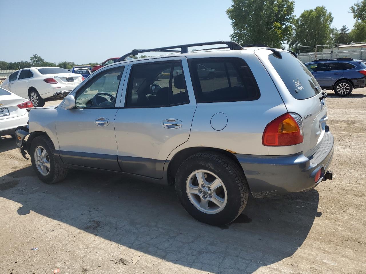2003 Hyundai Santa Fe Gls Silver vin: KM8SC73D53U487244