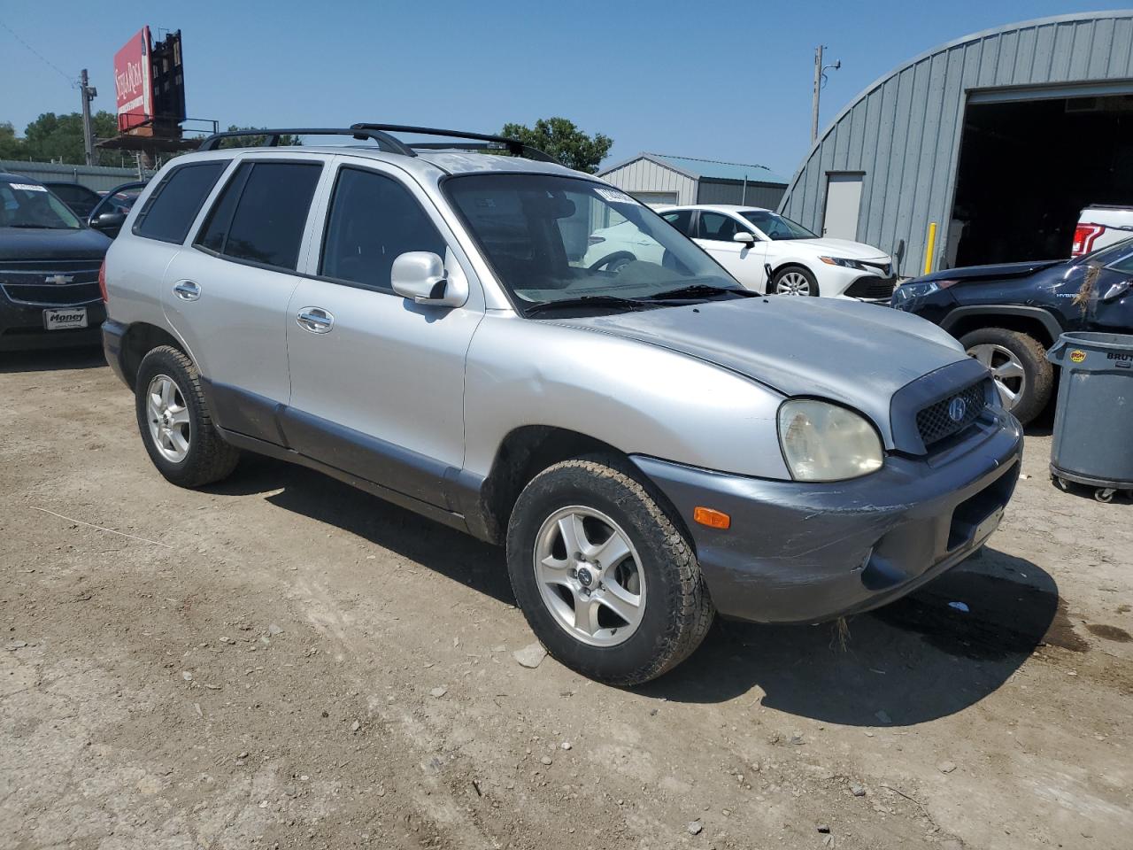 2003 Hyundai Santa Fe Gls Silver vin: KM8SC73D53U487244