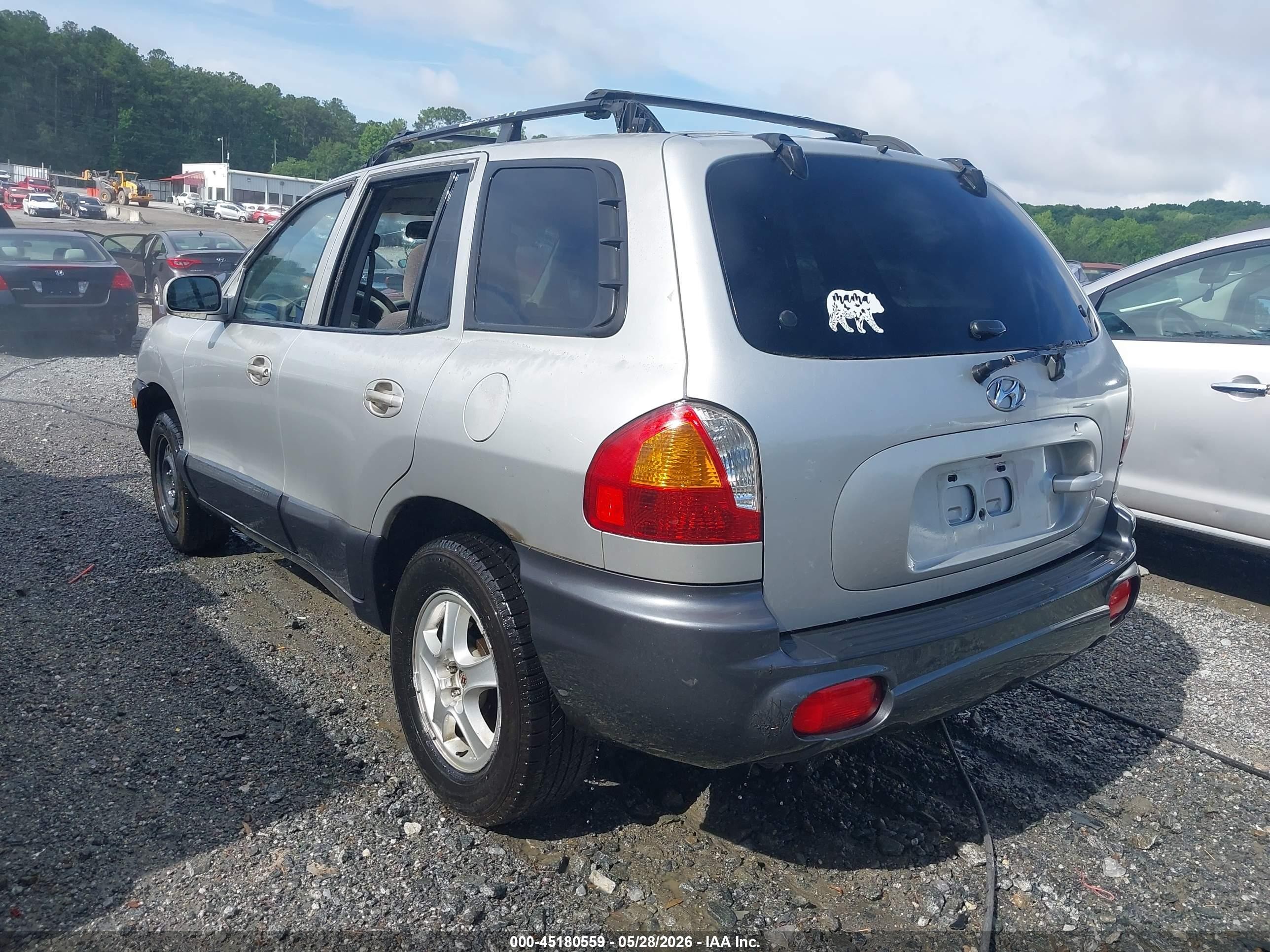 2003 Hyundai Santa Fe Gls/lx Silver vin: KM8SC73D53U552321