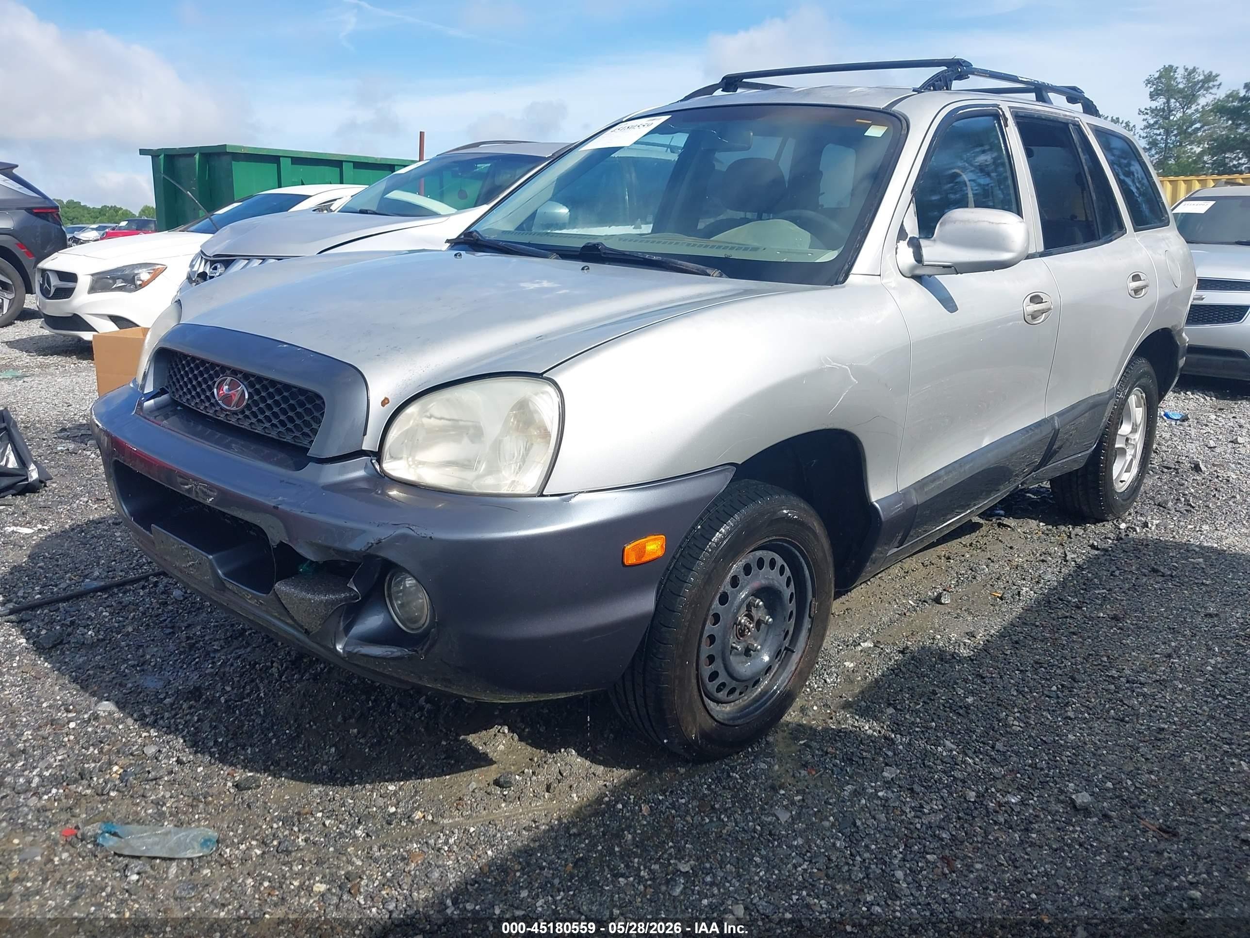 2003 Hyundai Santa Fe Gls/lx Silver vin: KM8SC73D53U552321