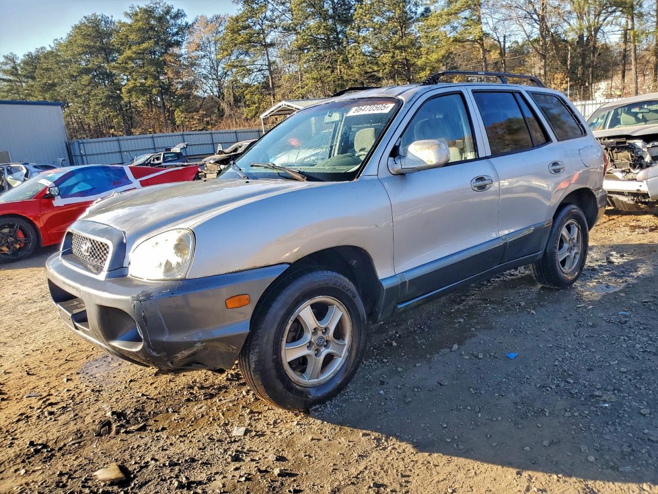 2004 Hyundai Santa Fe Gls Серебряный vin: KM8SC73D54U632820
