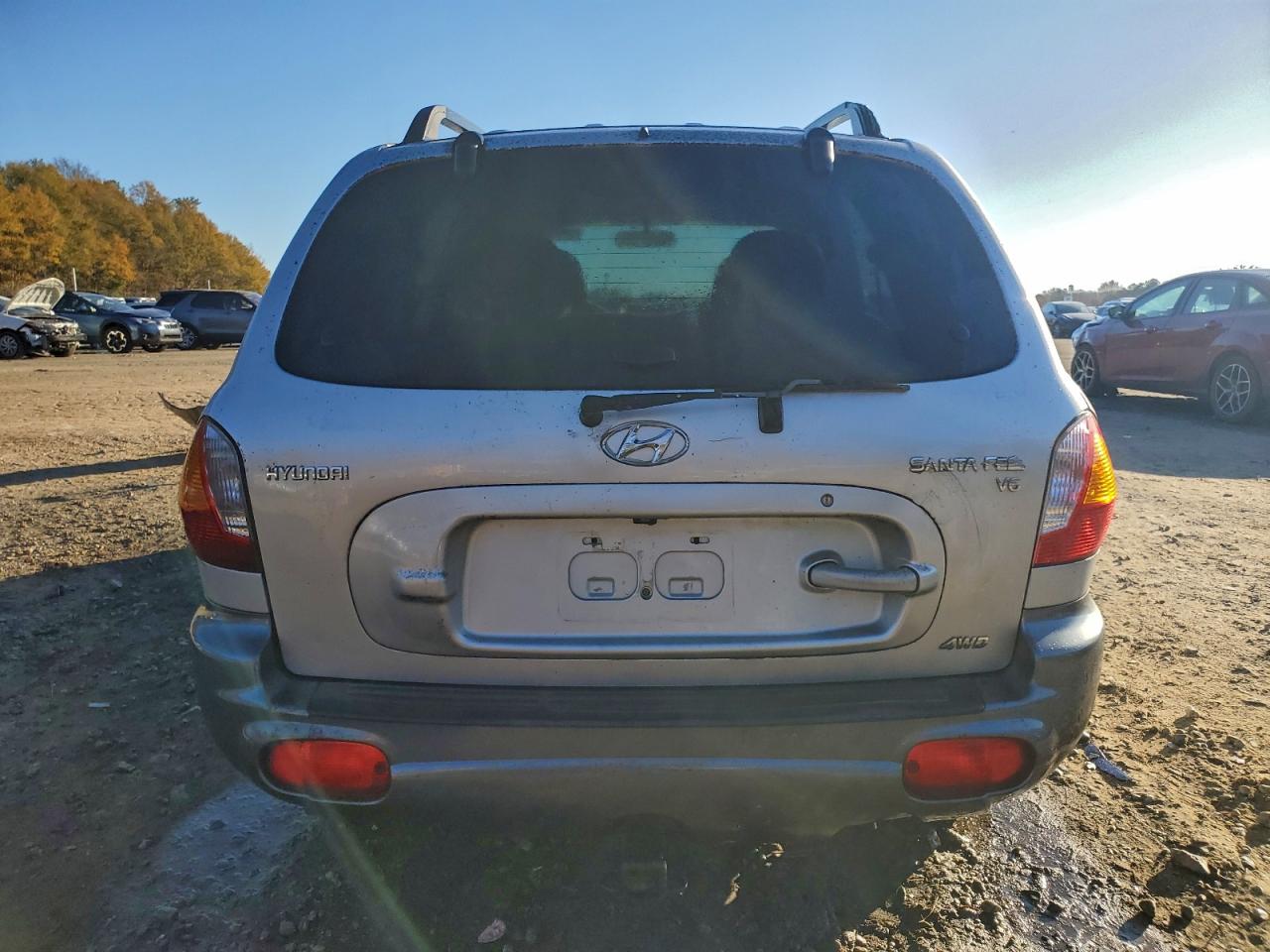 2004 Hyundai Santa Fe Gls Silver vin: KM8SC73D54U632820