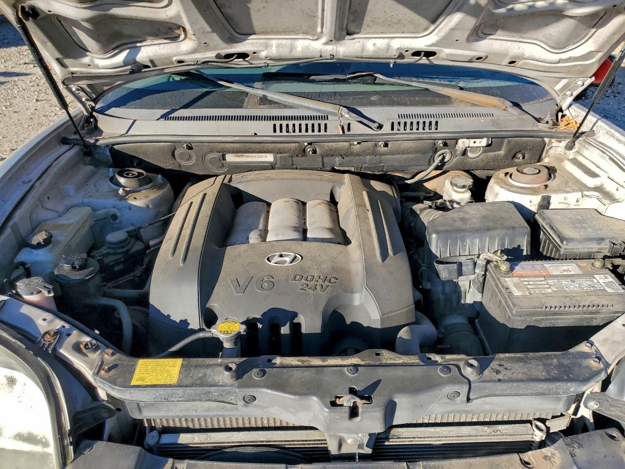 2004 Hyundai Santa Fe Gls Silver vin: KM8SC73D54U632820